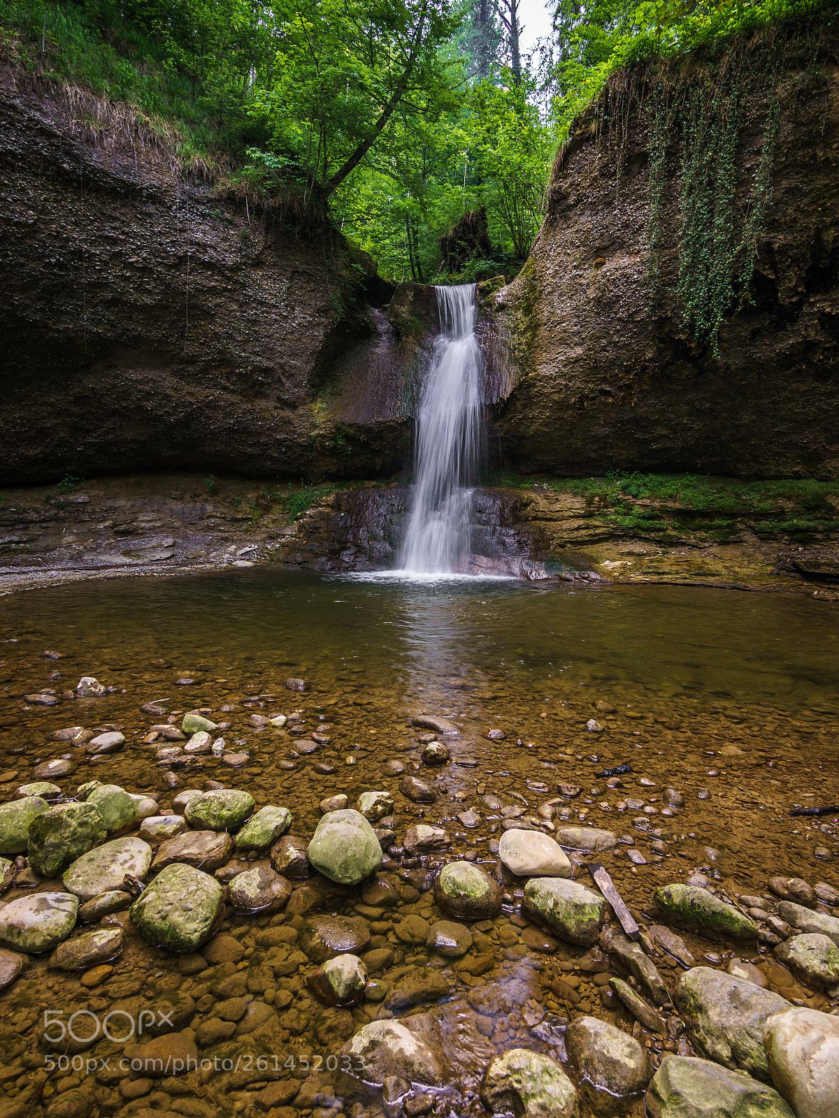 Sony ILCA-77M2 sample photo. Waterfall in the forest photography