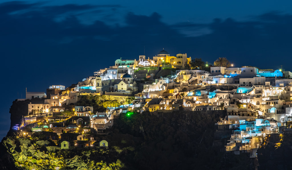 Oia Town At Night by Matt MacDonald on 500px.com
