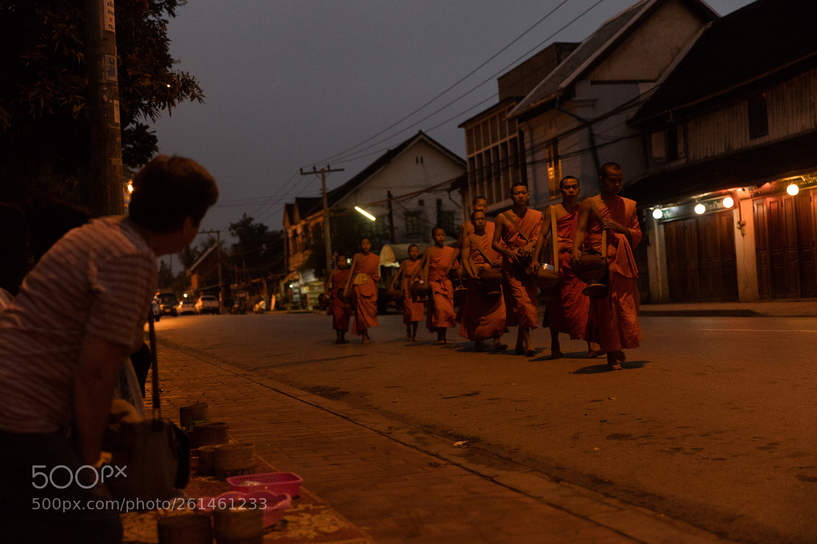 Canon EOS 5DS R sample photo. Tak bat, luang prabang photography