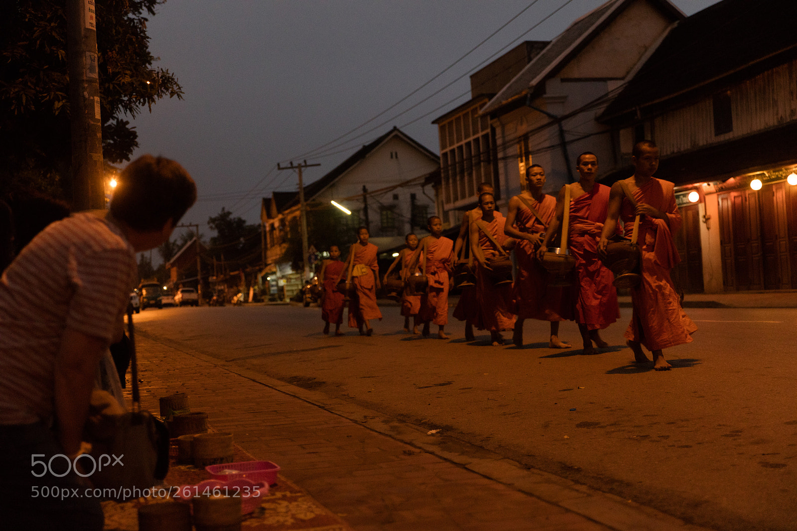 Canon EOS 5DS R sample photo. Tak bat, luang prabang photography
