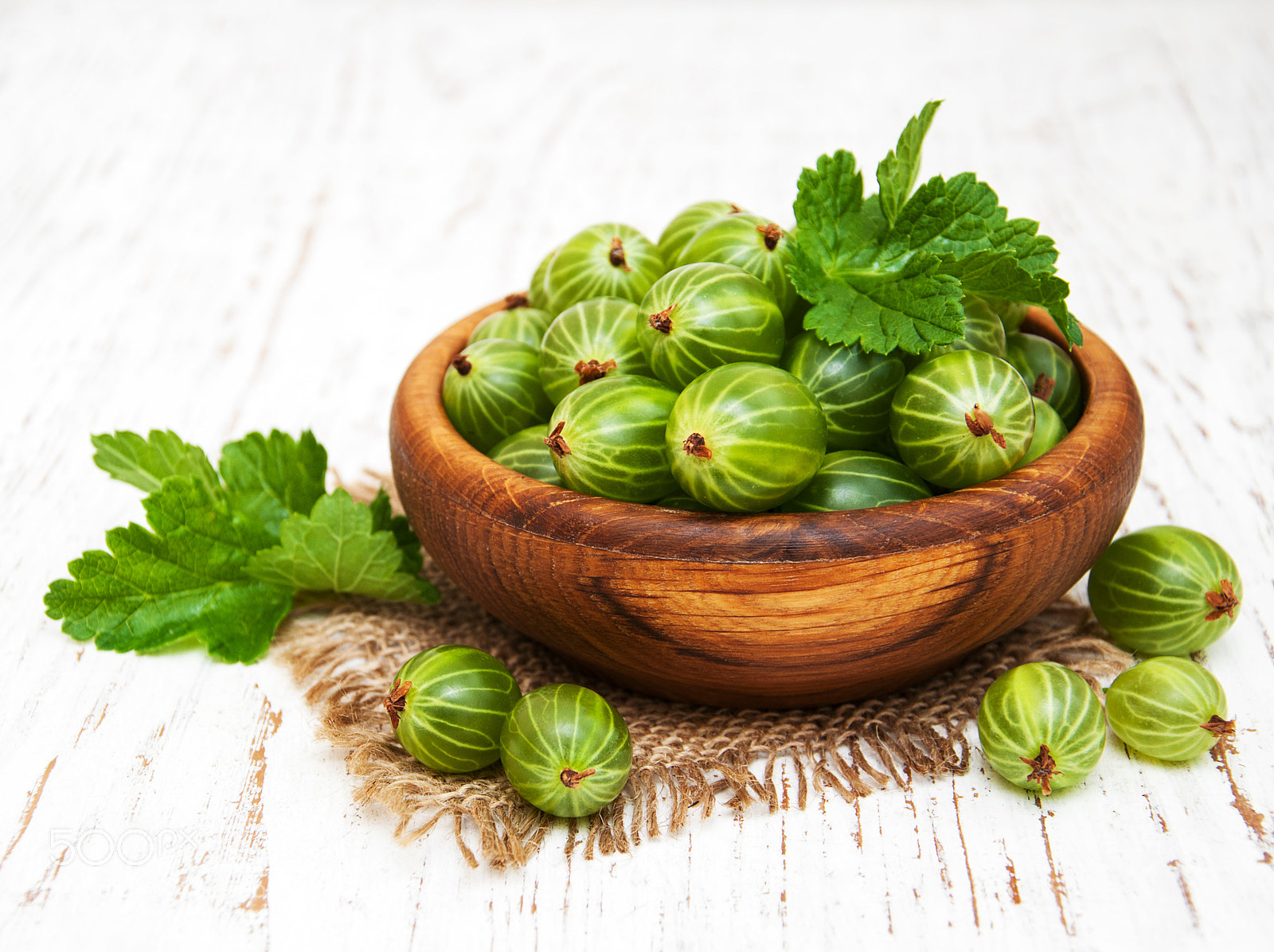Nikon D90 sample photo. Gooseberries with leaves photography