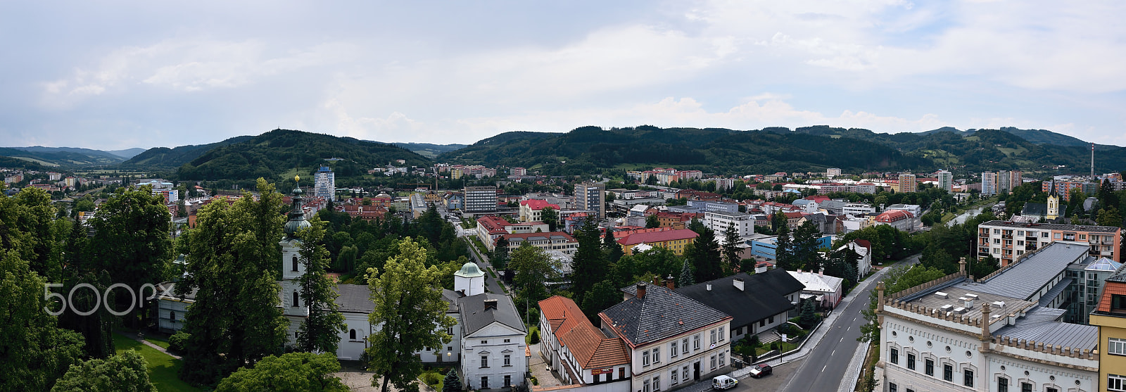 Nikon D5300 sample photo. Panoramic view from tower of lock to wallachian city of vsetin during sunny day in june 2018 photography