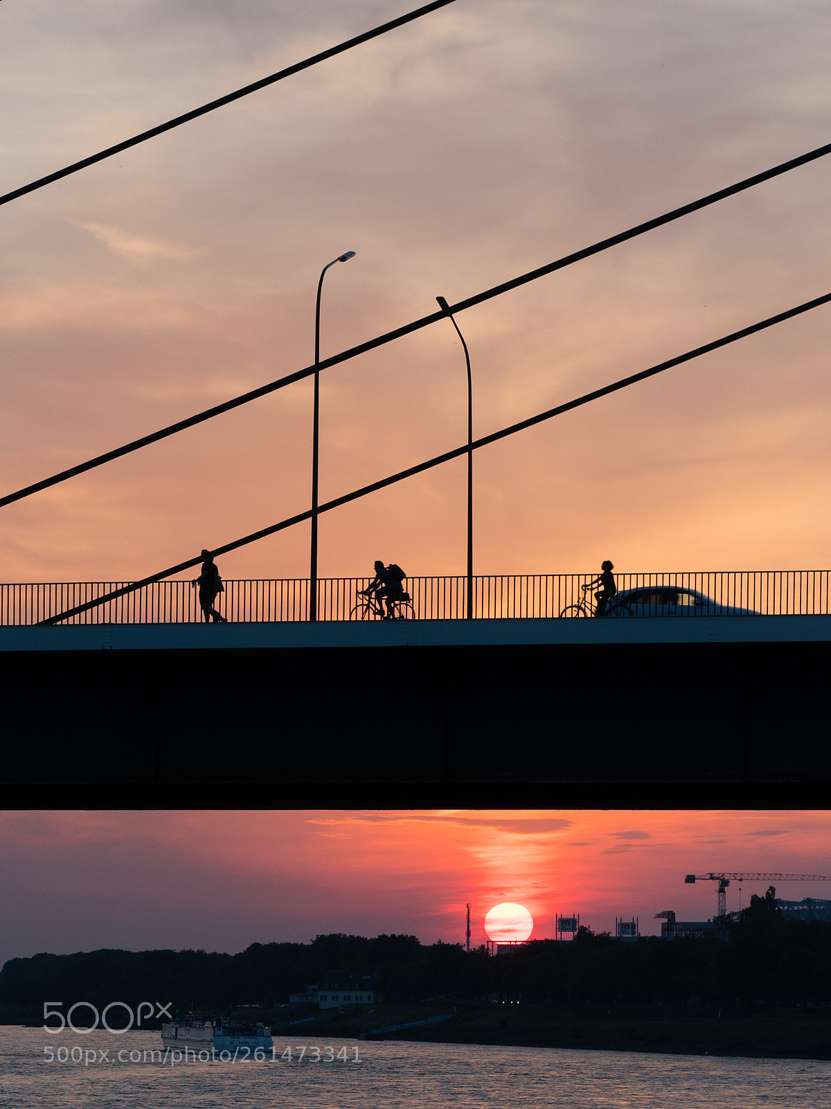 Sony a7R II sample photo. Sunset in düsseldorf photography