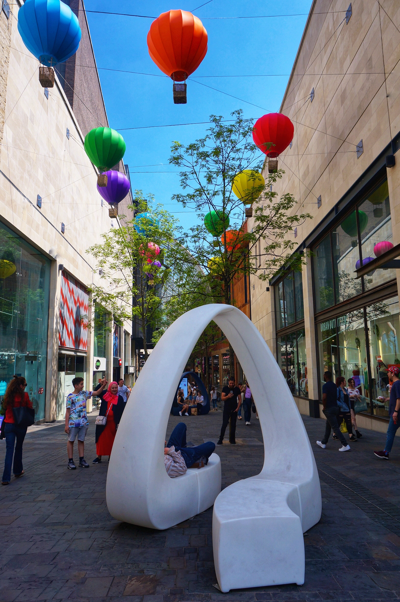 Sony Alpha NEX-5T sample photo. Street art instillation at cabot circus bristol photography