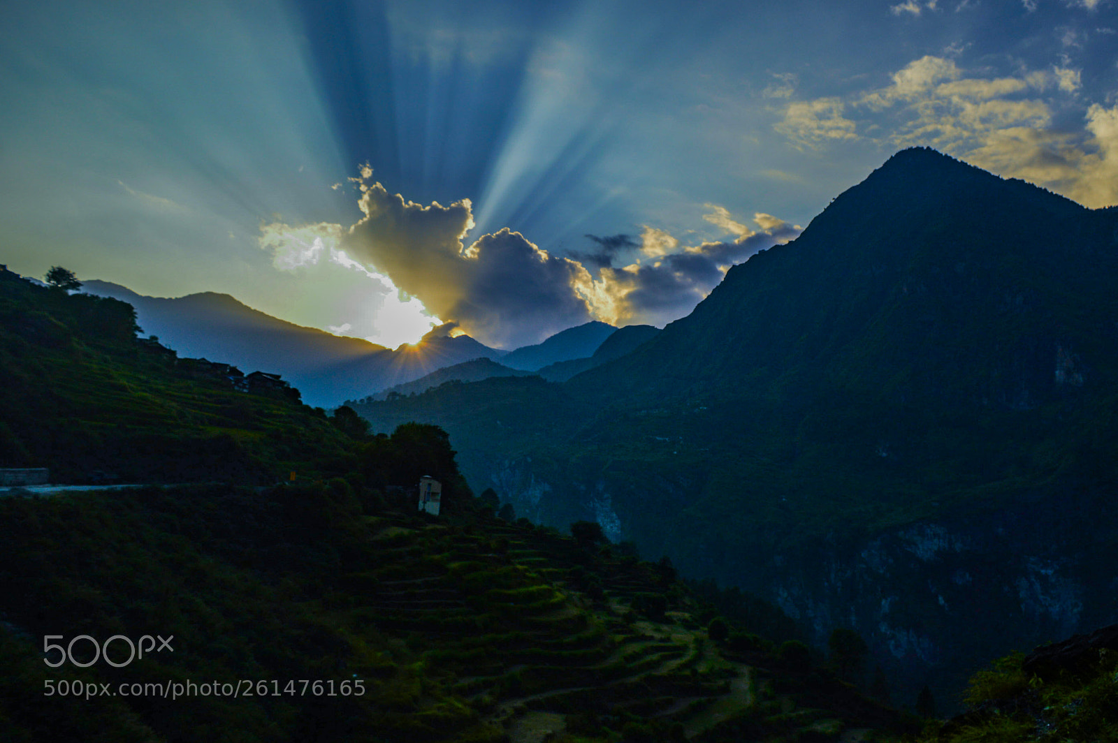 Nikon D3200 sample photo. Setting sun on mountain photography