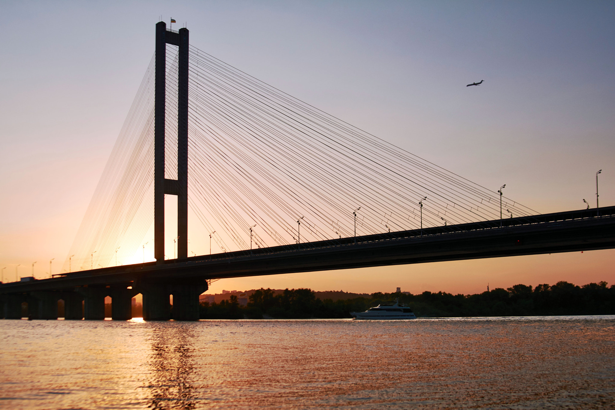 Nikon D7100 sample photo. Southern bridge w plane v photography