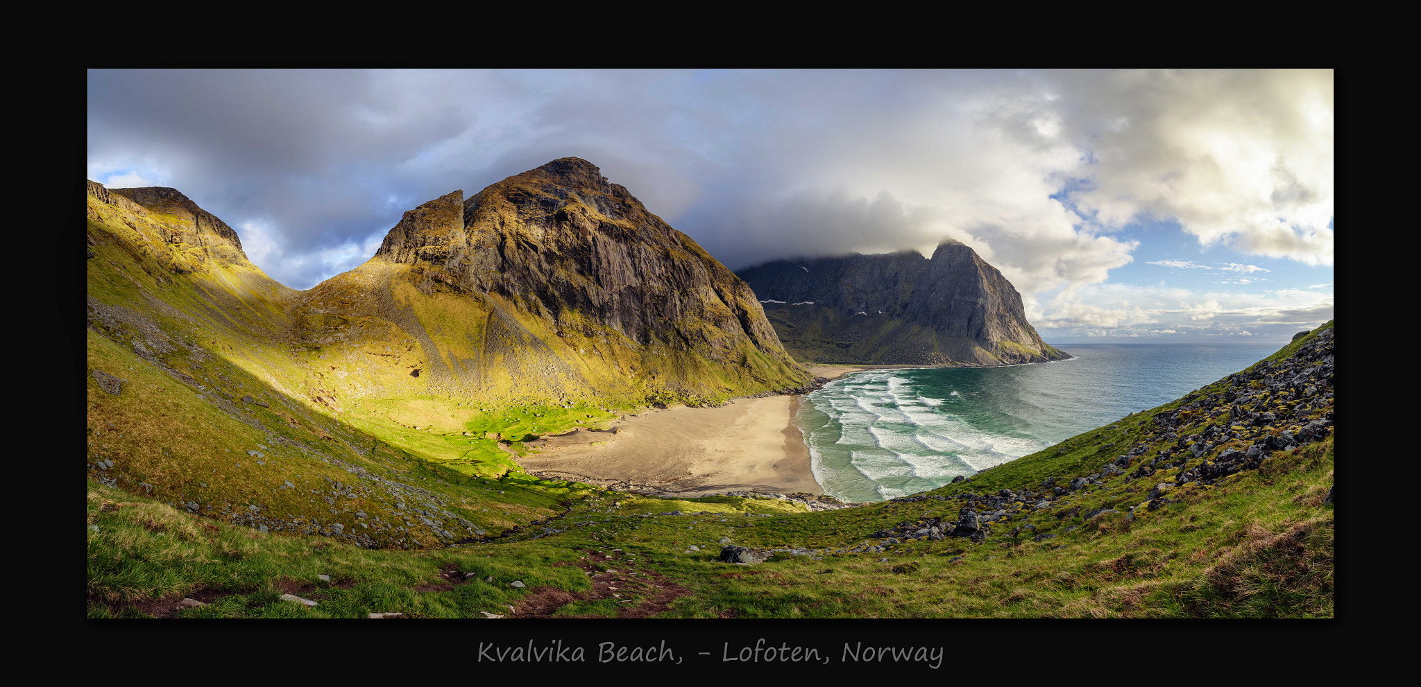 Canon EOS M5 sample photo. Kvalvika beach panorama photography