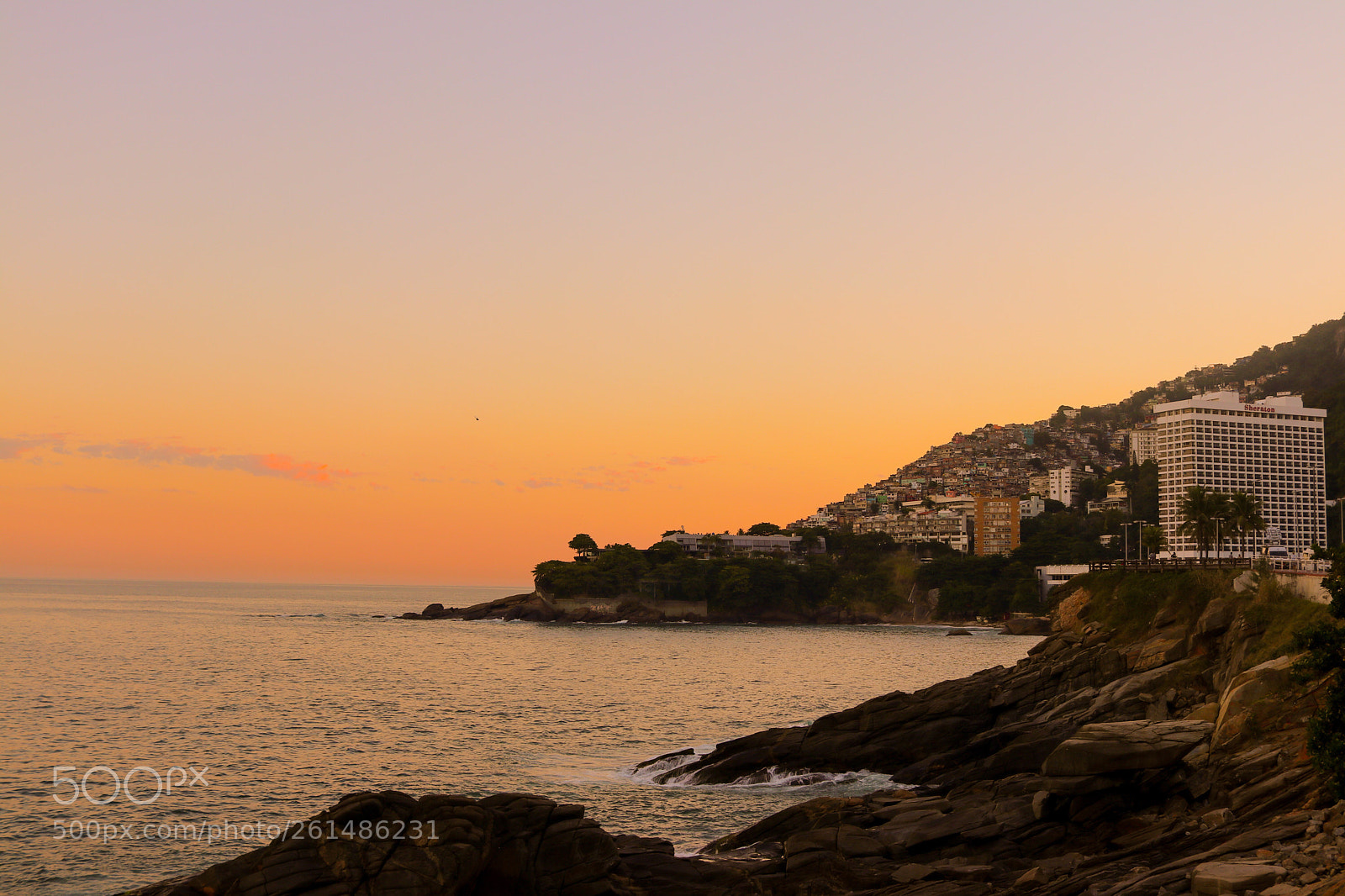 Canon EOS 80D sample photo. Vidigal slum sunset photography
