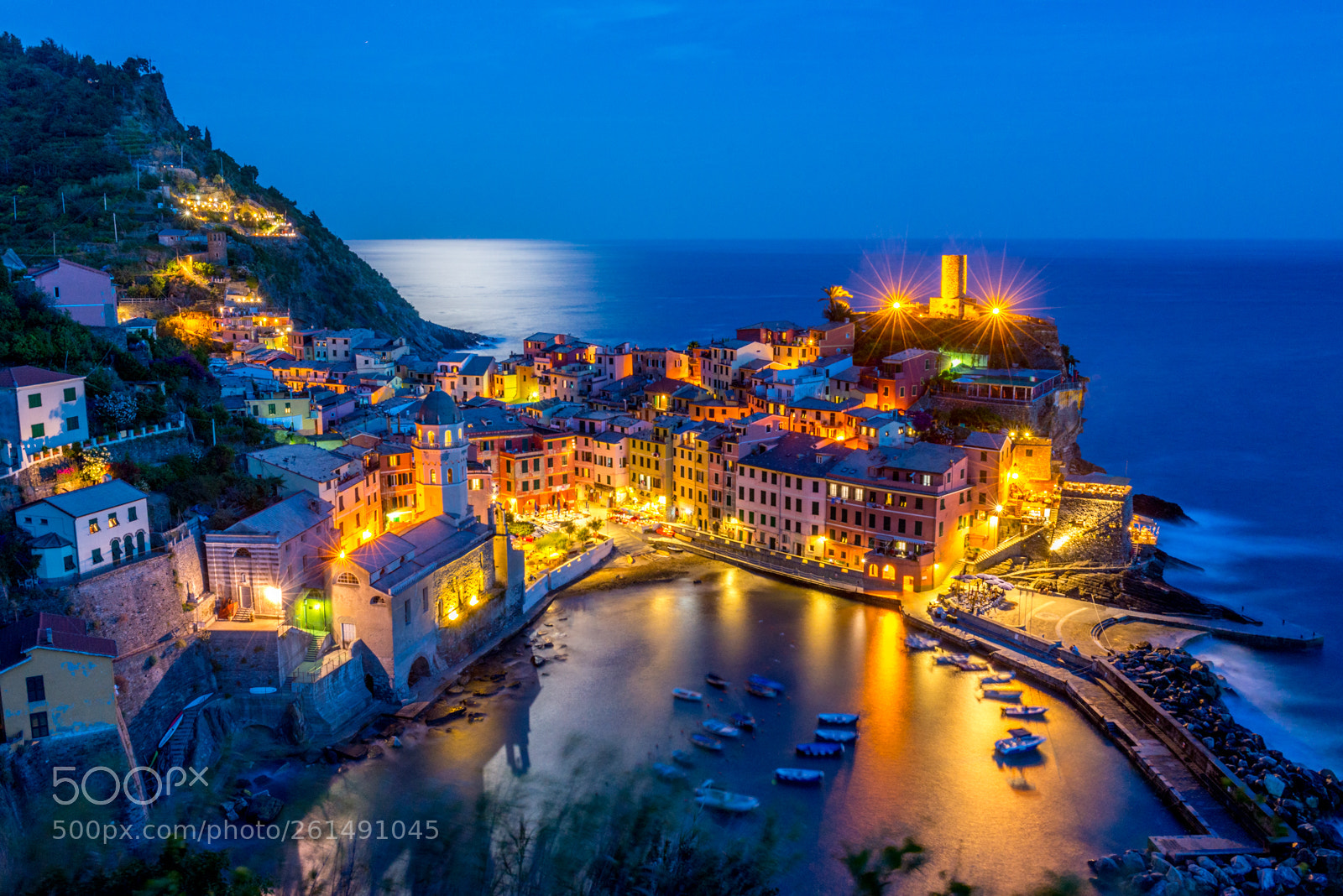Nikon D600 sample photo. Vernazza by moonlight photography