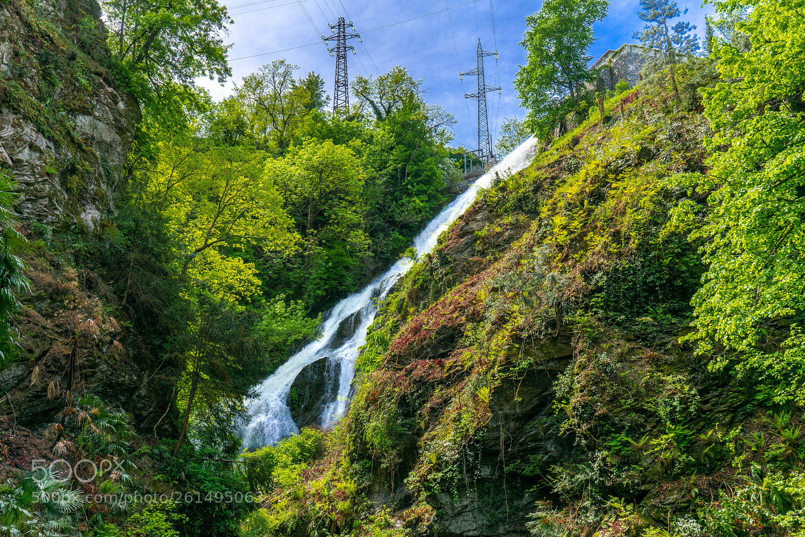 Sony a7 sample photo. Bellano's waterfall photography