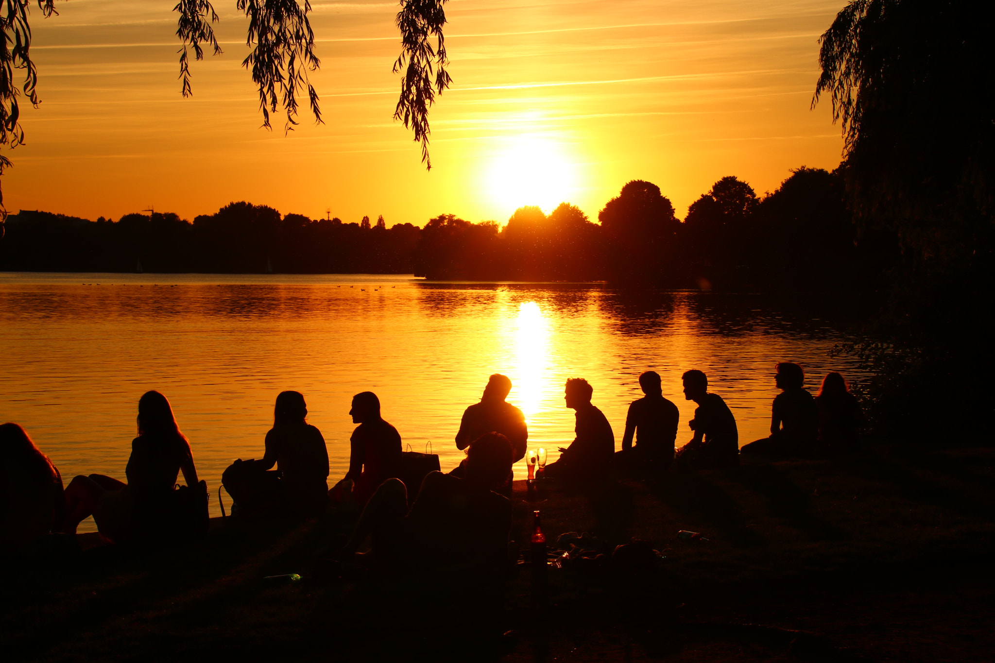 Canon EOS 80D sample photo. Sundown an der alster photography
