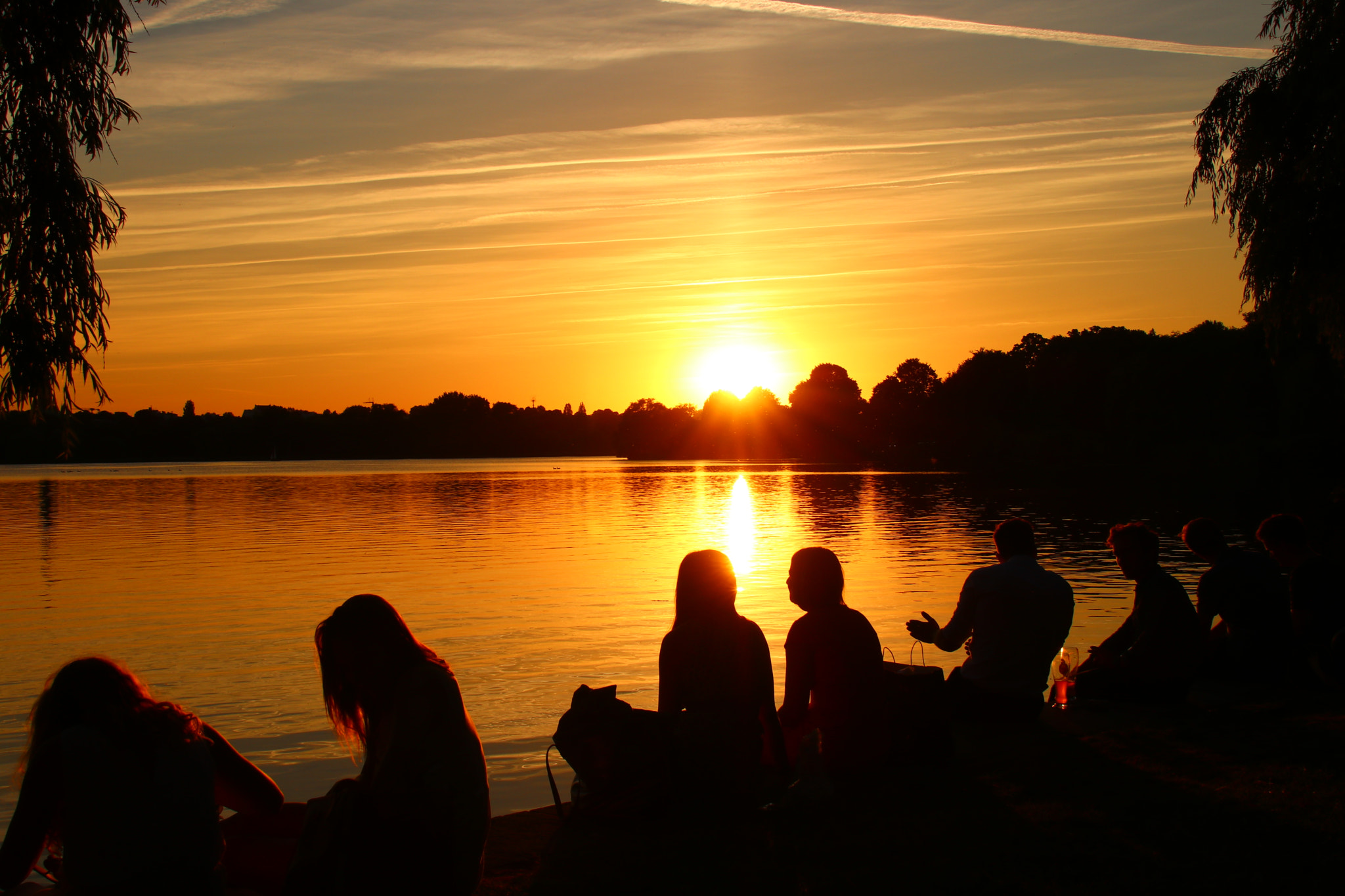 Canon EOS 80D sample photo. Sundown an der alster photography