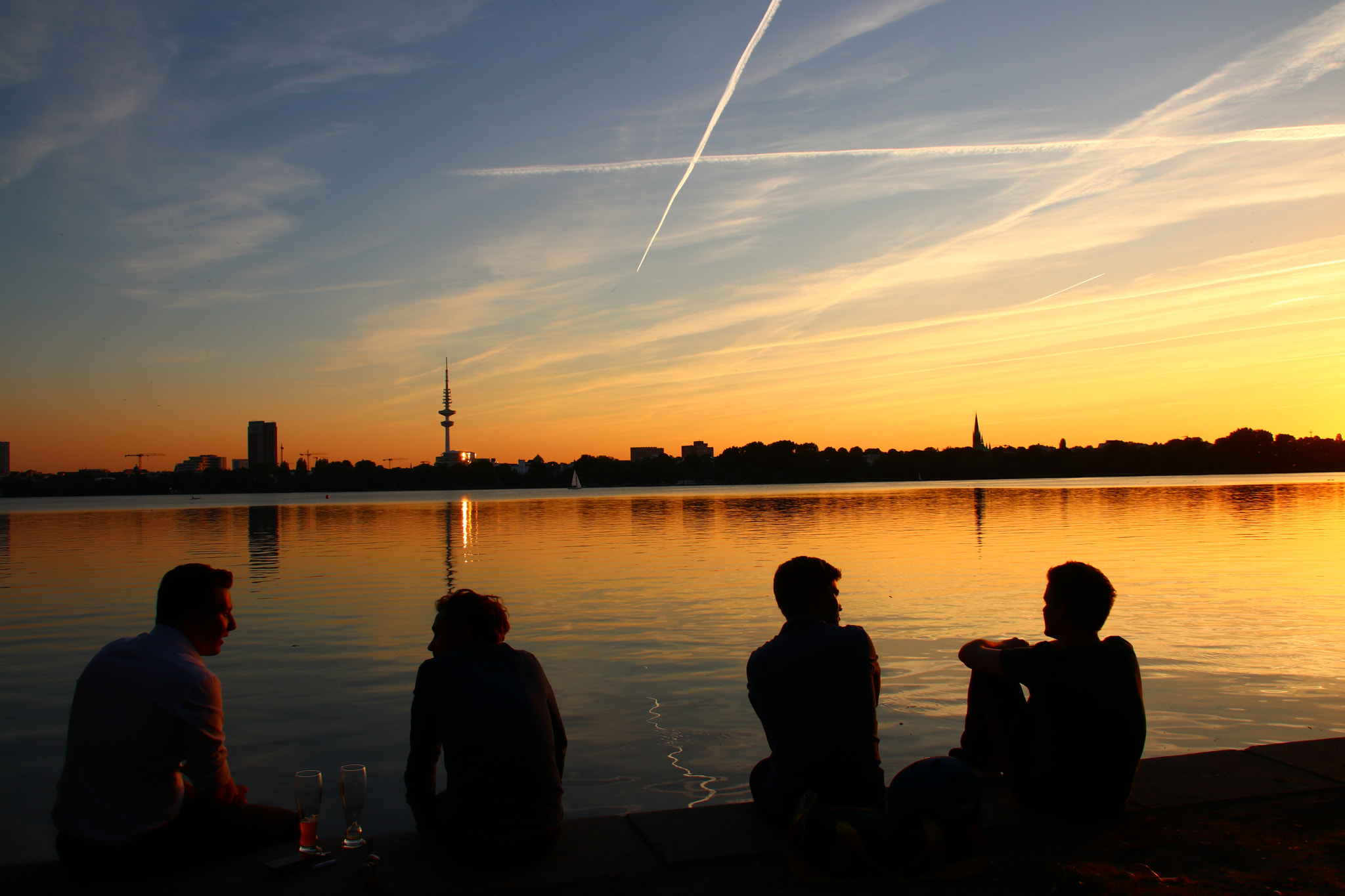 Canon EOS 80D sample photo. Sundown an der alster photography