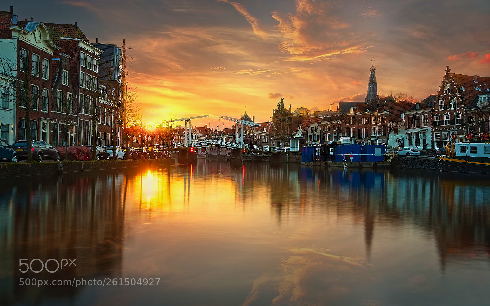 Sony a7 II sample photo. Spaarne sunset - haarlem photography
