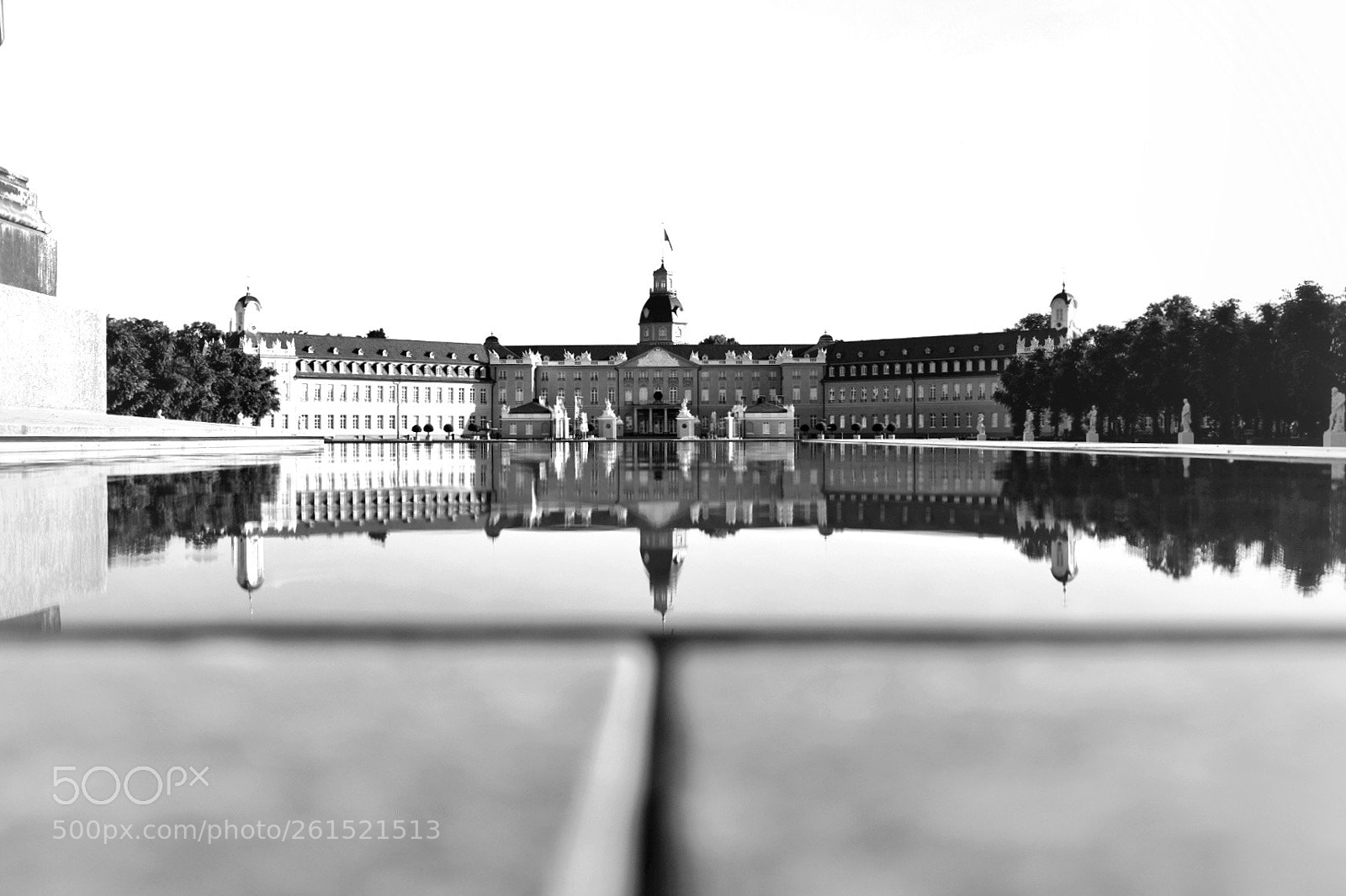 Fujifilm X100T sample photo. Castle karlsruhe reflection photography