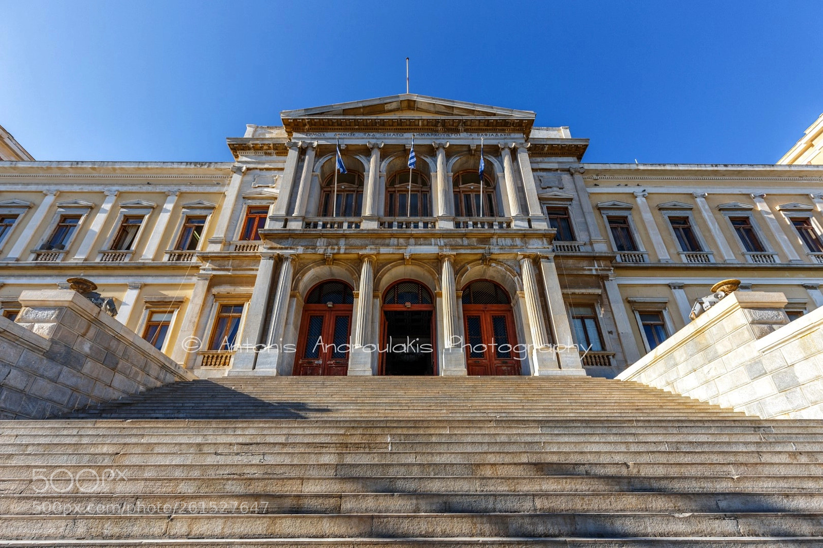 Canon EOS 6D sample photo. Ermoupolis town hall syros photography