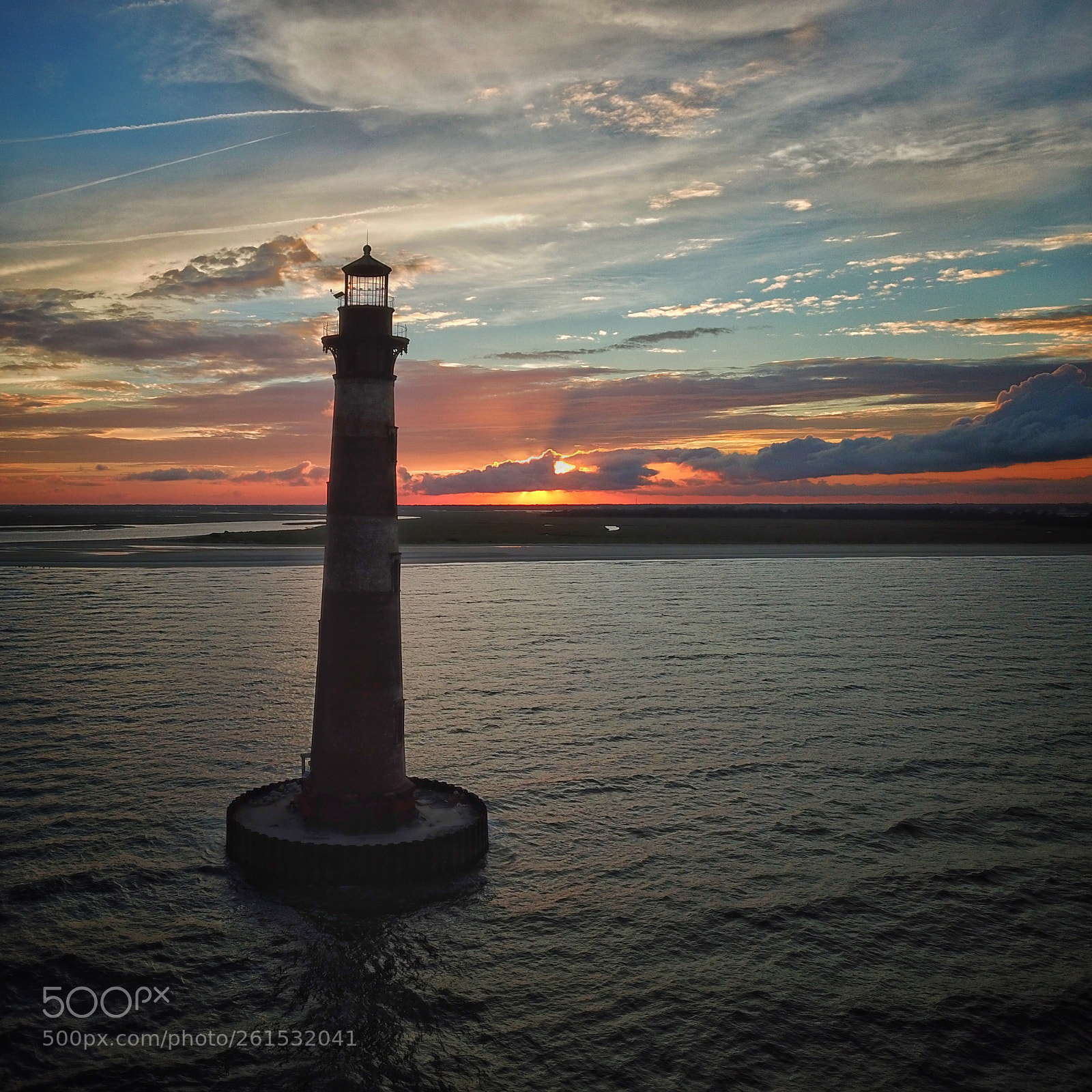 DJI FC220 sample photo. Morris island lighthouse photography