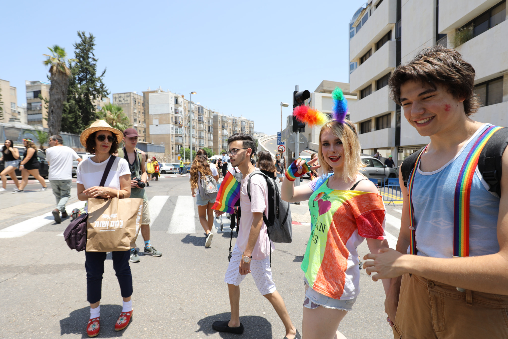 Canon EF 16-35mm F4L IS USM sample photo. Tel aviv pride parade 2018 photography