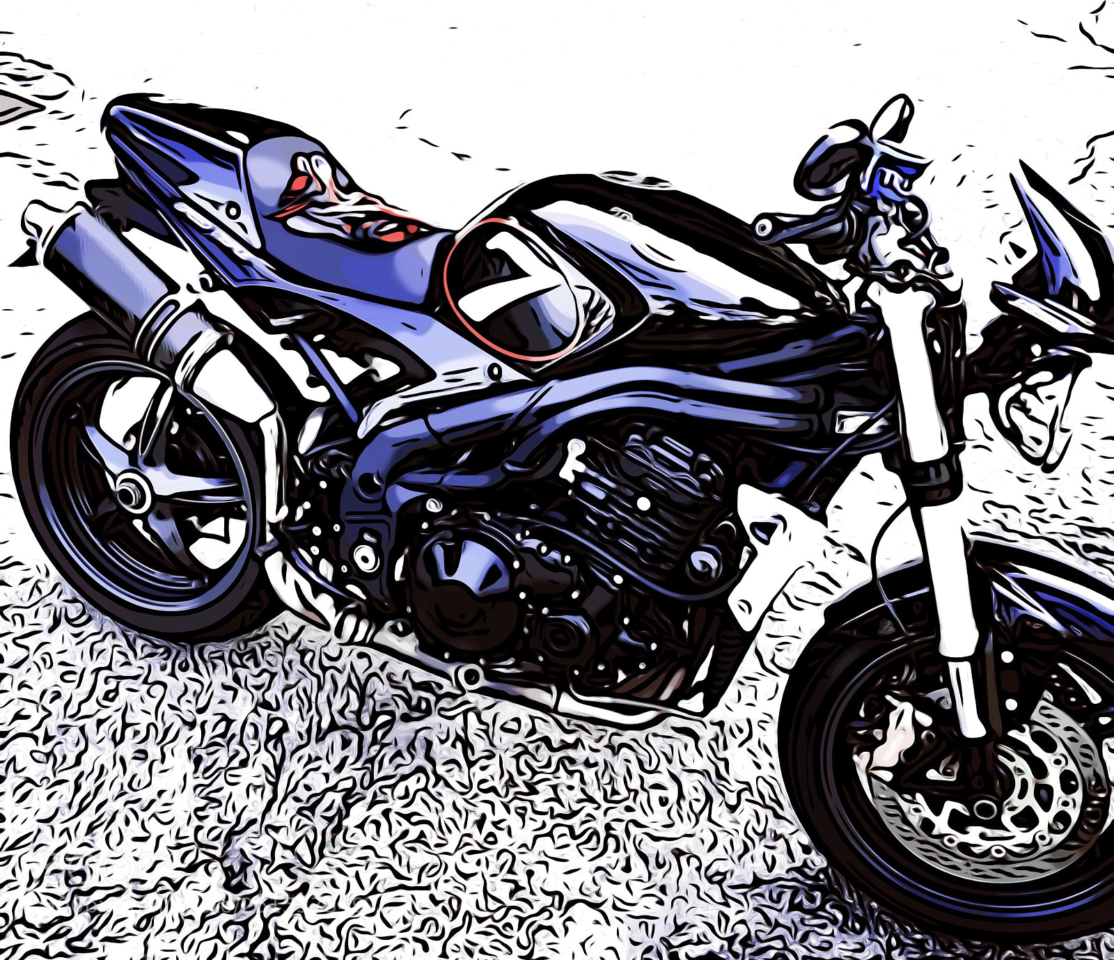 Apple iPhone X sample photo. Speed triple 1050 cartoon photography