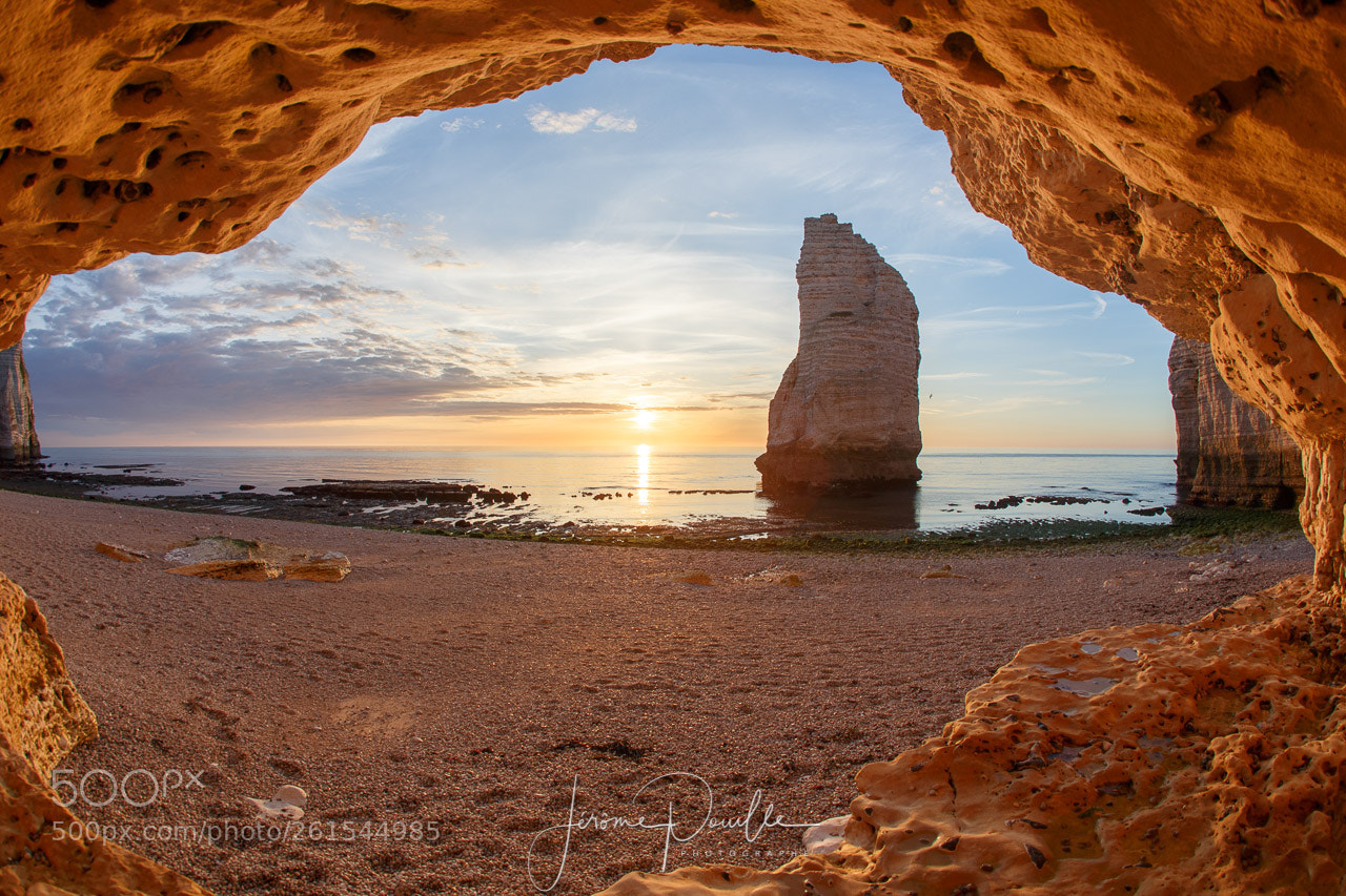 Canon EOS 6D sample photo. Sunset on etretat cliffs photography