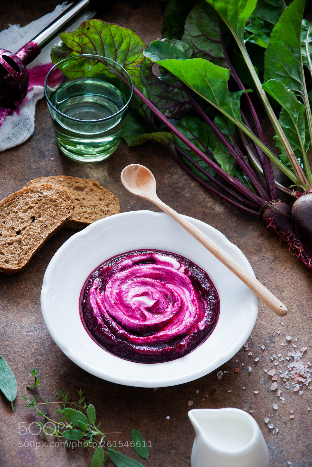 Nikon D3000 sample photo. Creamy beetroot soup photography