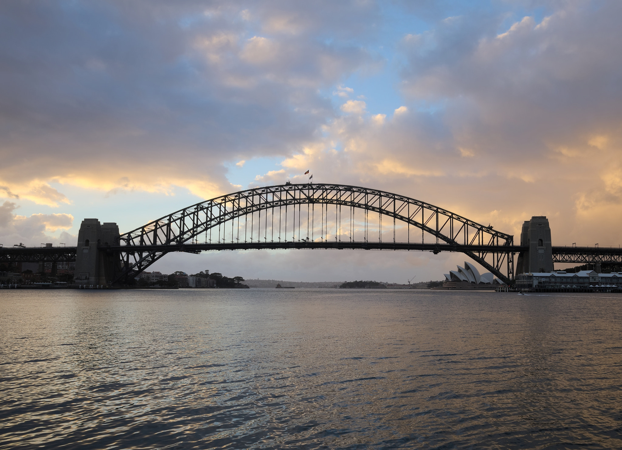 Canon EF 16-35mm F4L IS USM sample photo. Clouded sunrise of the harbour bridge 2 photography