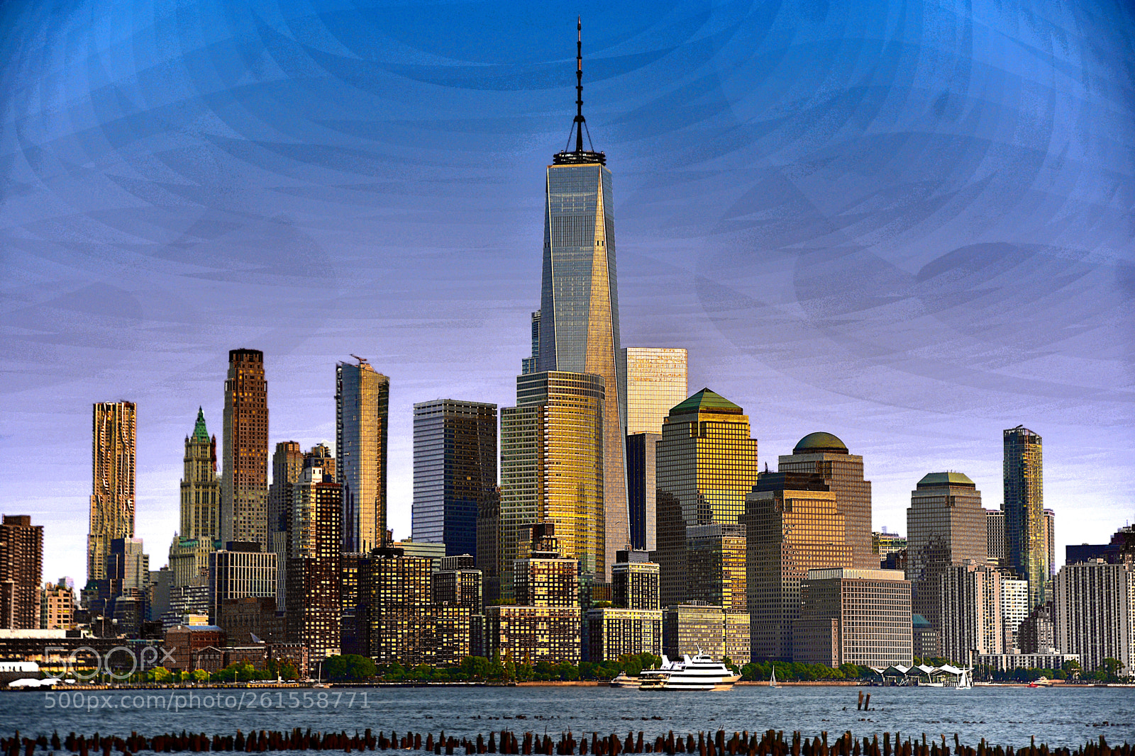 Nikon D3400 sample photo. Freedom tower & yacht photography