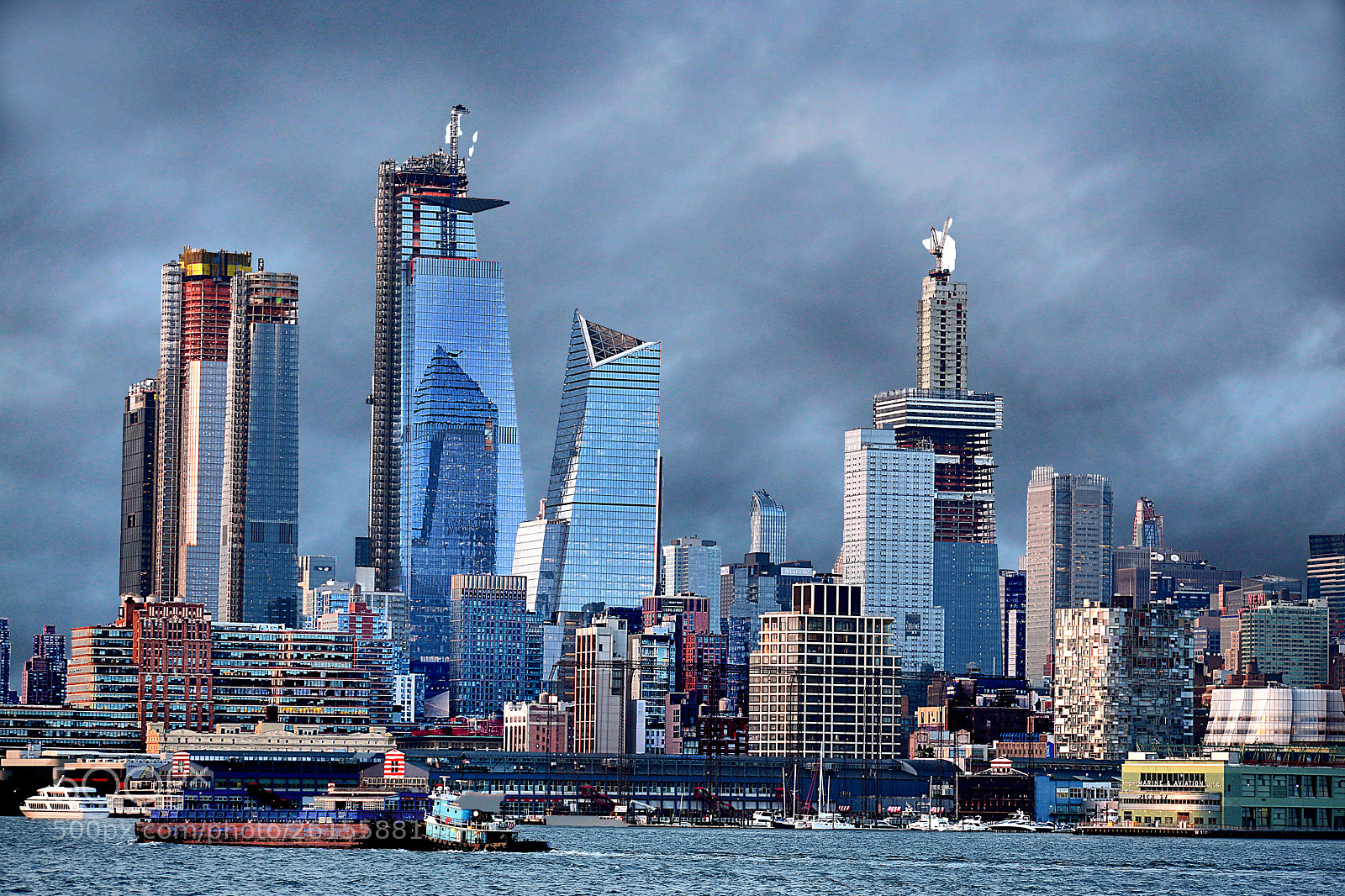 Nikon D3400 sample photo. Hudson yard & tugboat photography