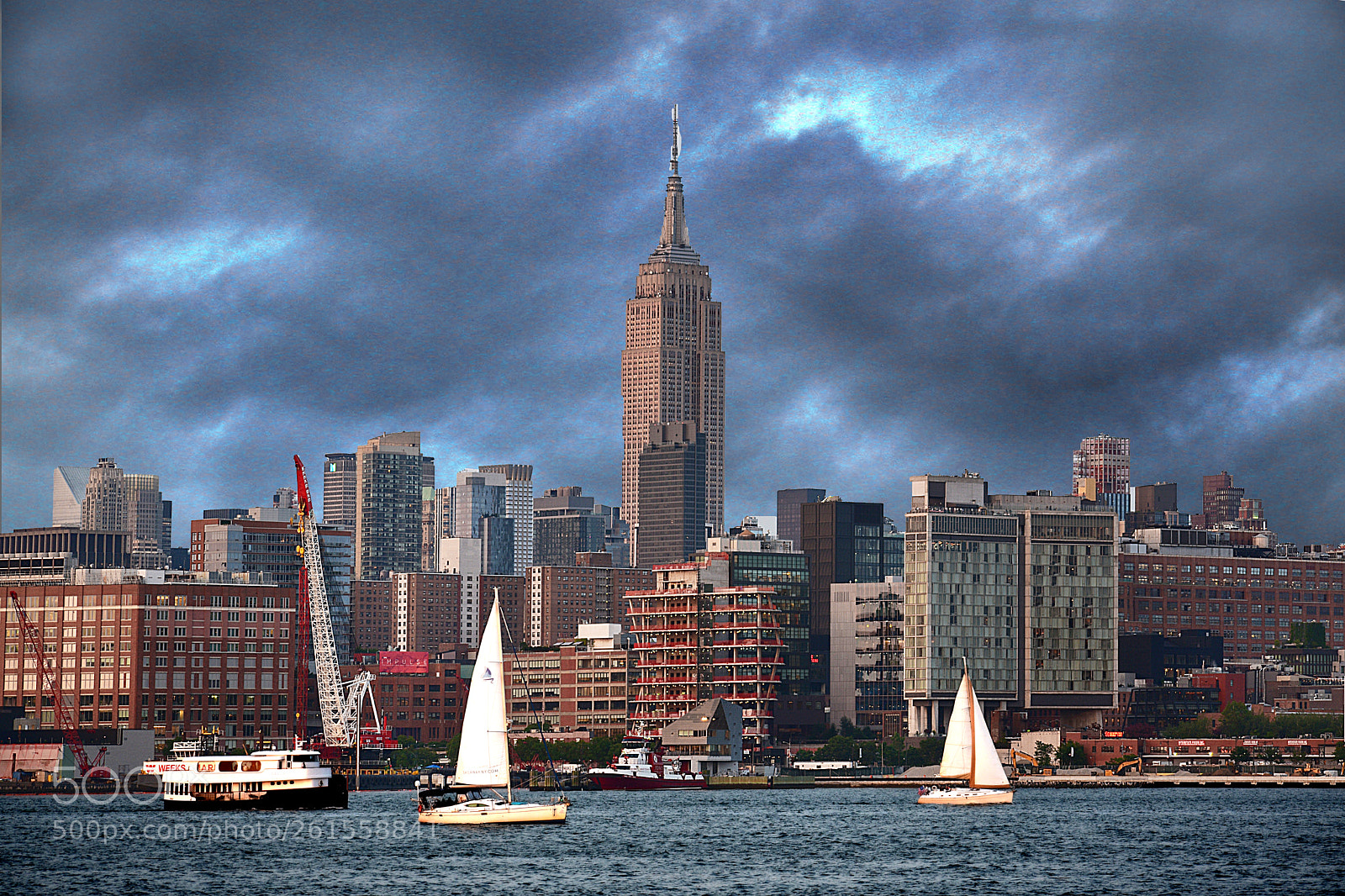 Nikon D3400 sample photo. Empire state, sdailboats and photography