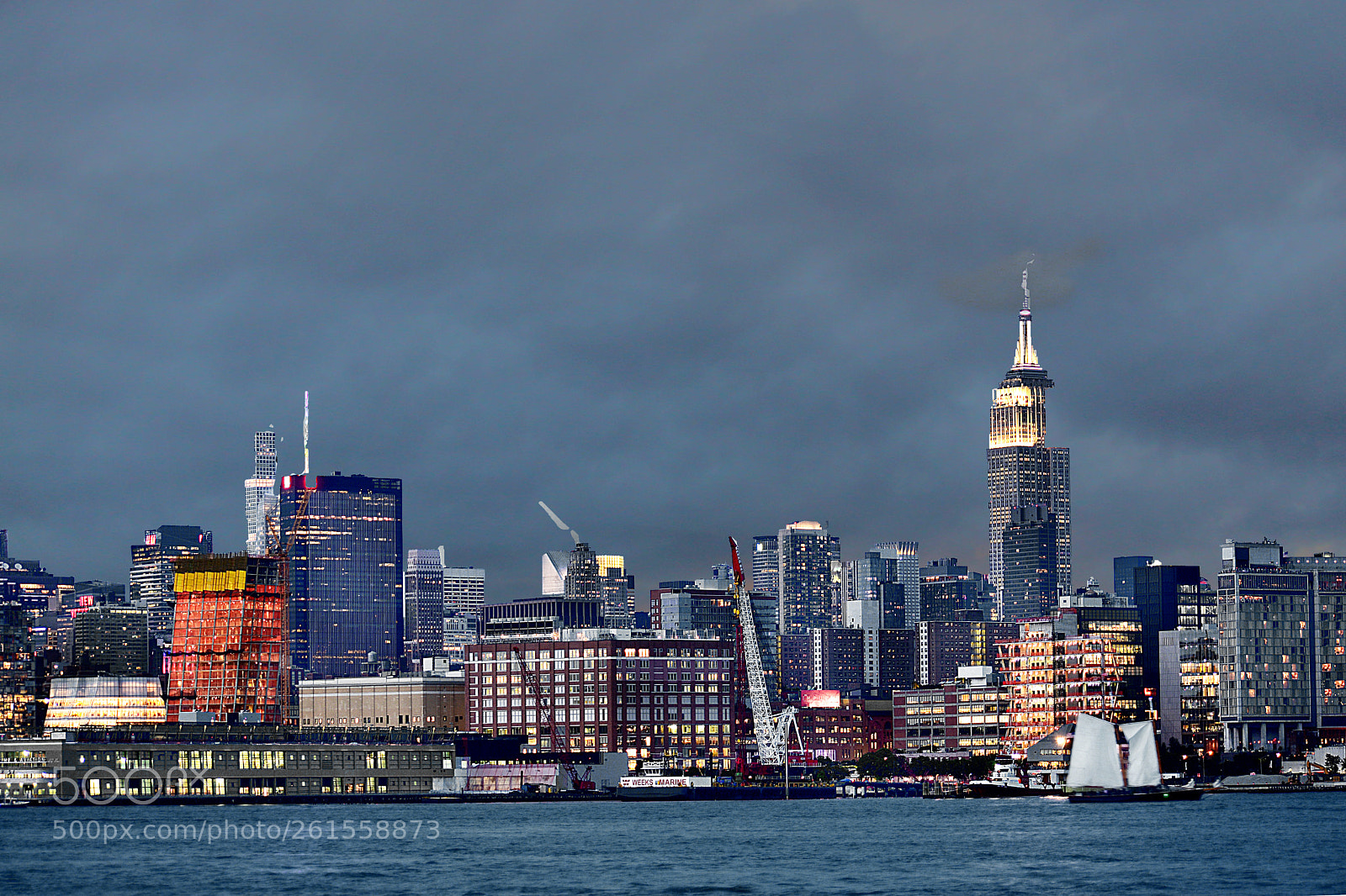 Nikon D3400 sample photo. Empire state & sailboat photography