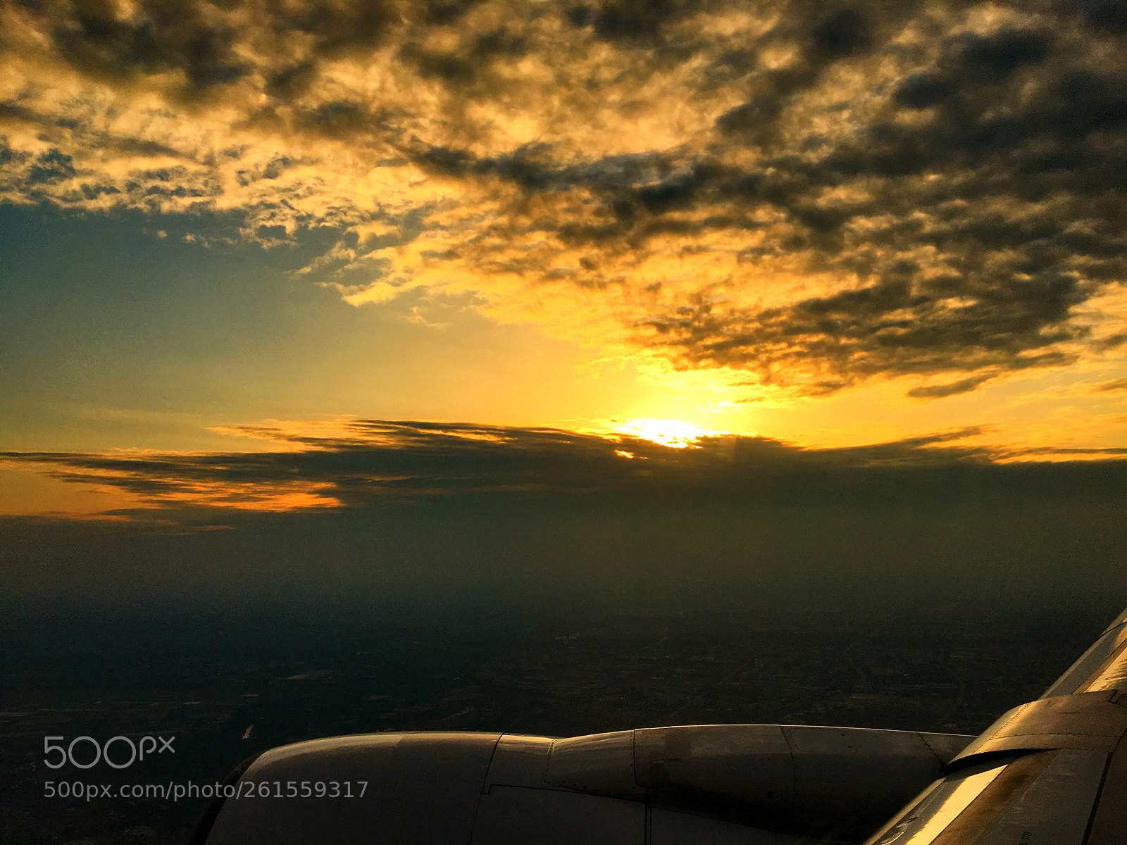 Apple iPhone 6s sample photo. Sunset on plane photography