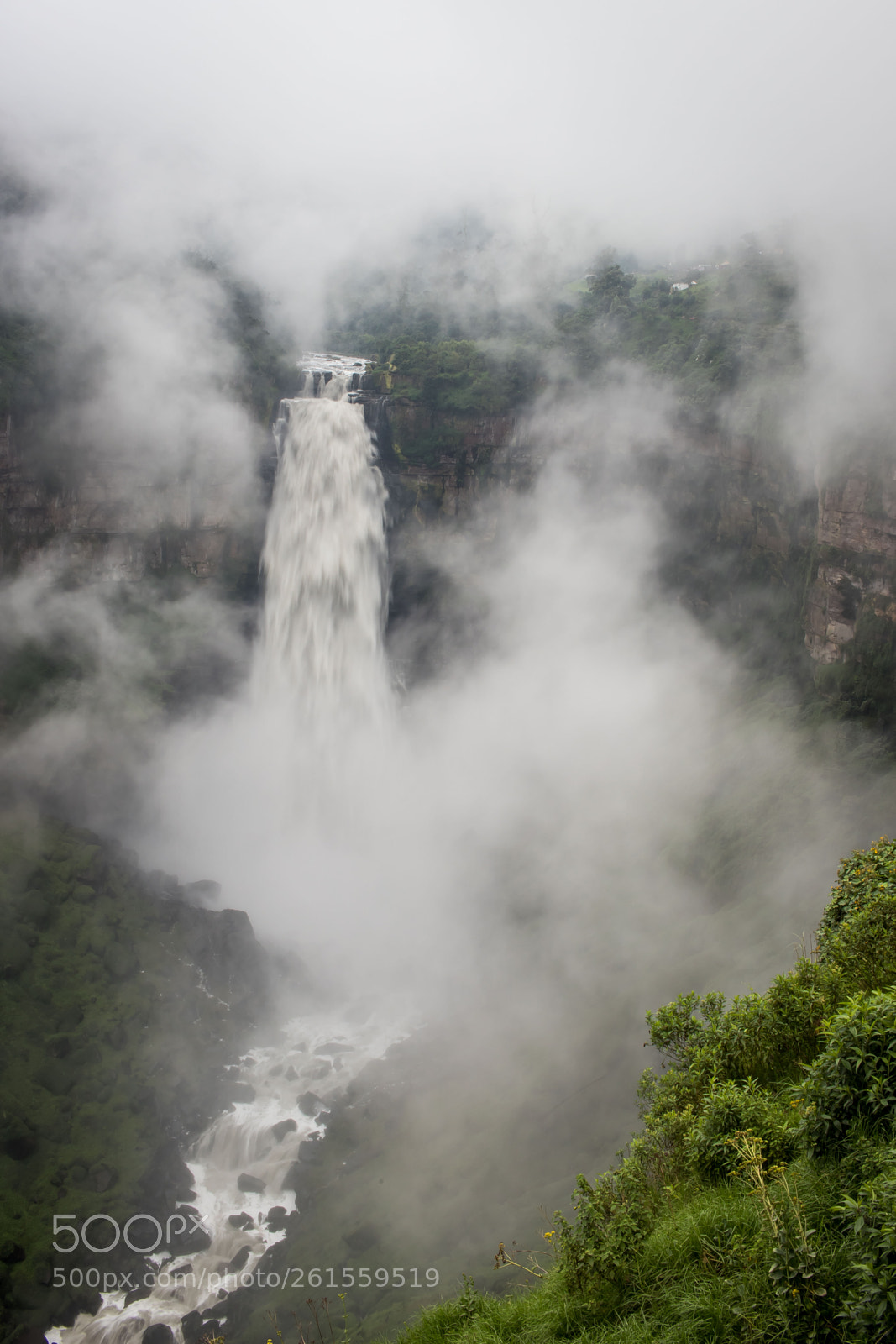 Canon EOS 77D (EOS 9000D / EOS 770D) sample photo. Waterfall in the clouds photography