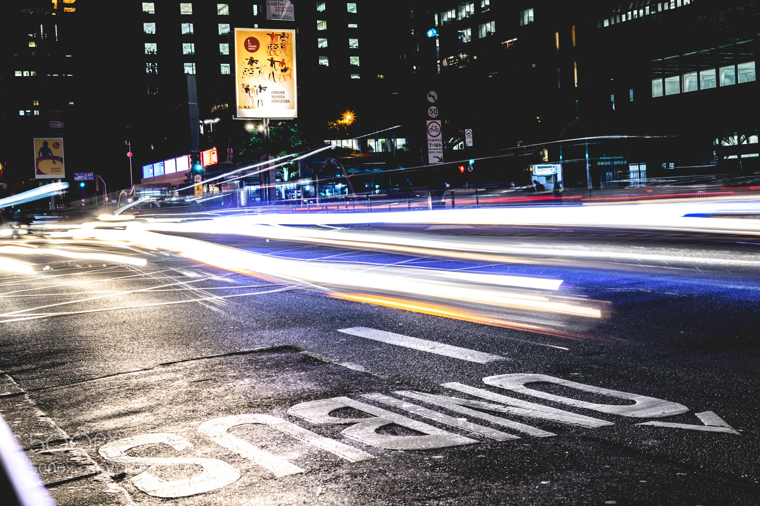 Nikon D5500 sample photo. Night trails photography