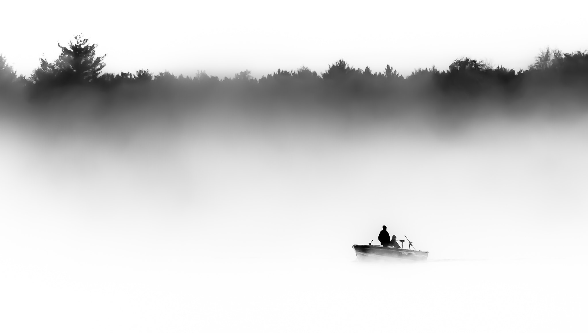 Sony a99 II sample photo. Misty morning fisherman photography