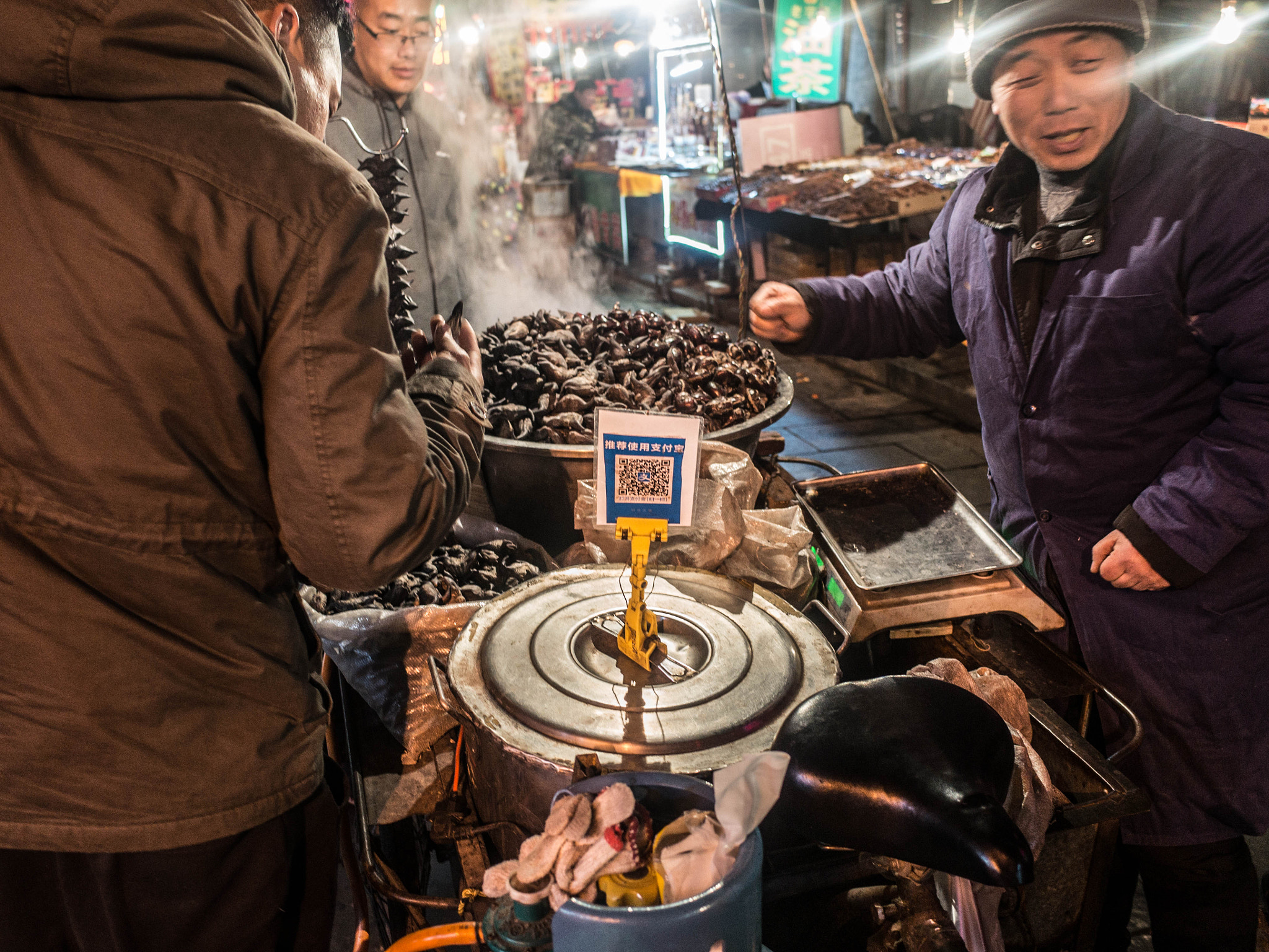 Ricoh GR sample photo. Roasted chestnuts on a cold night photography