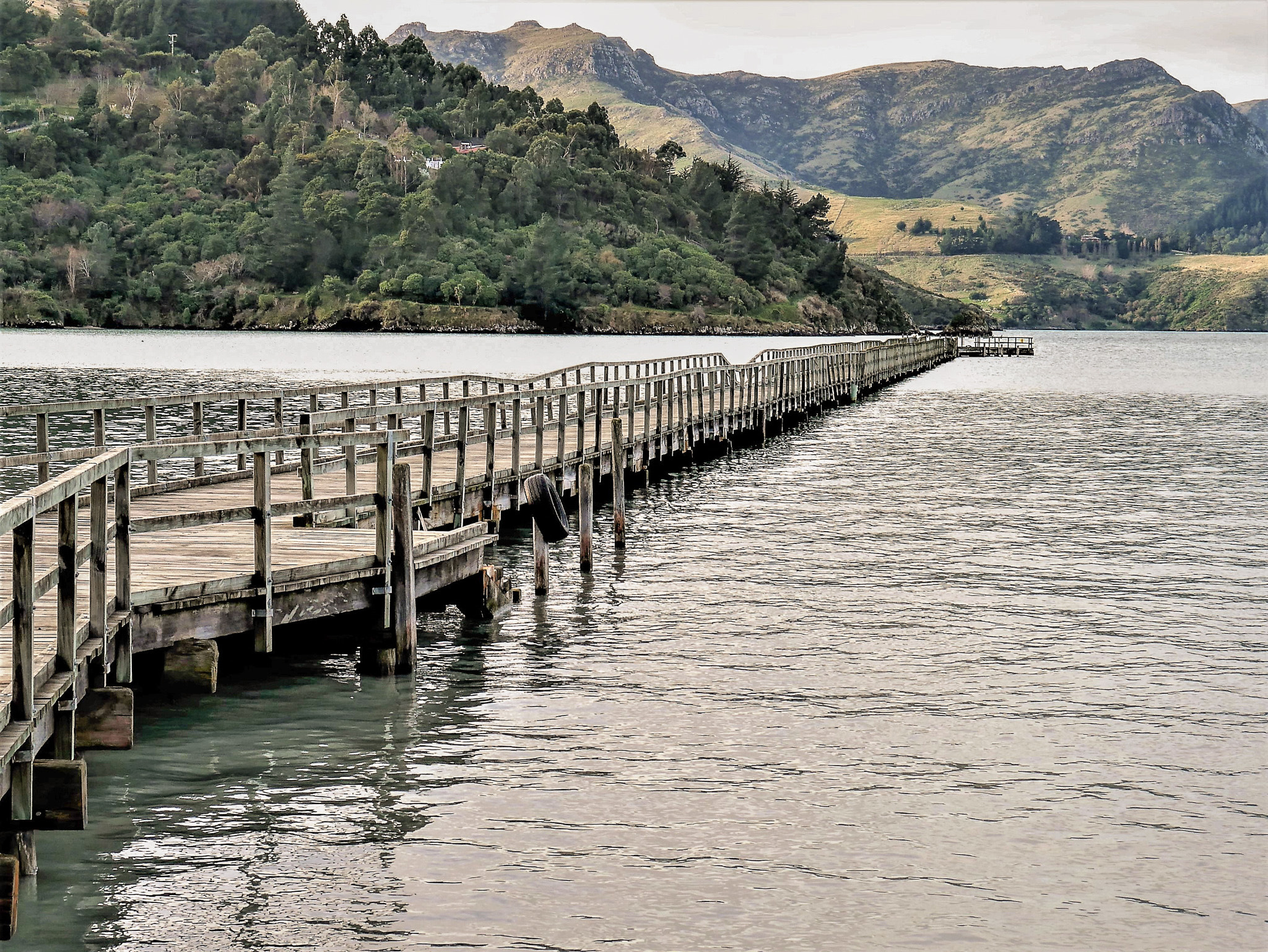 Panasonic Lumix DMC-G7 sample photo. Govenors bay jetty banks peninsula nz photography