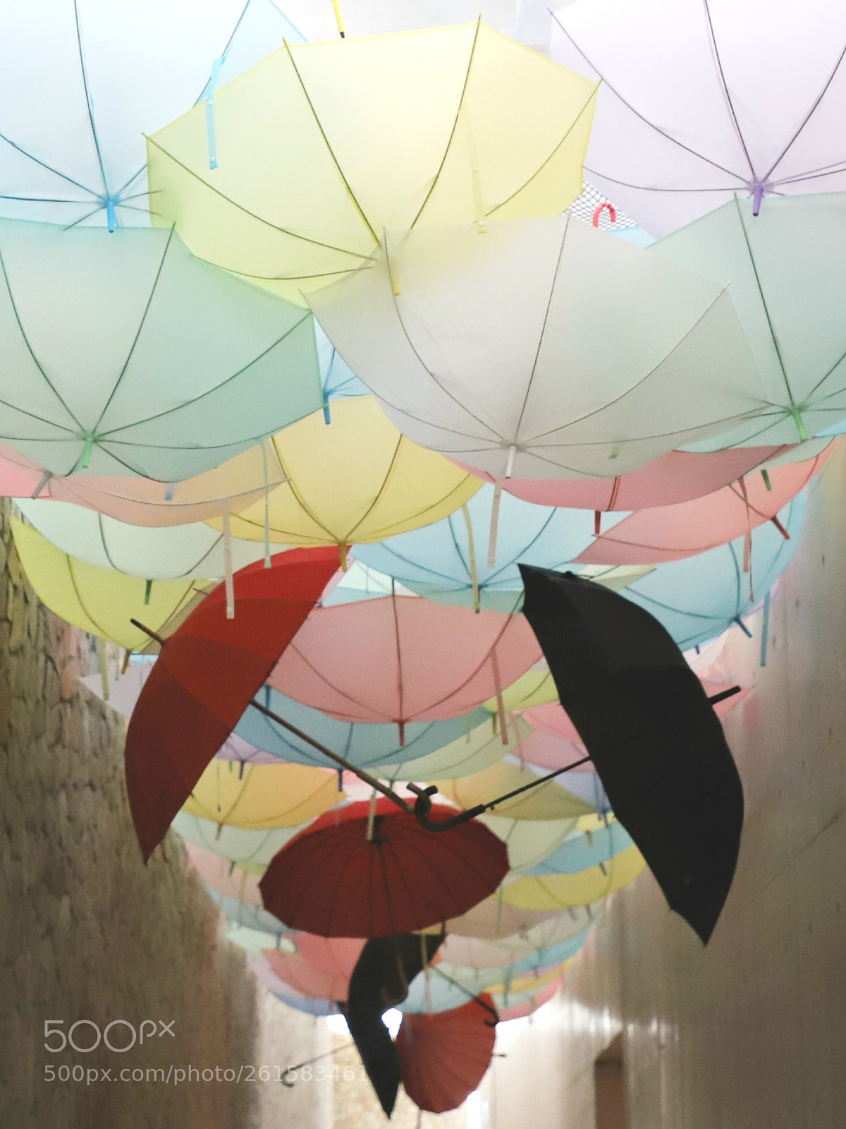 Canon EOS 6D Mark II sample photo. Colorful umbrellas photography