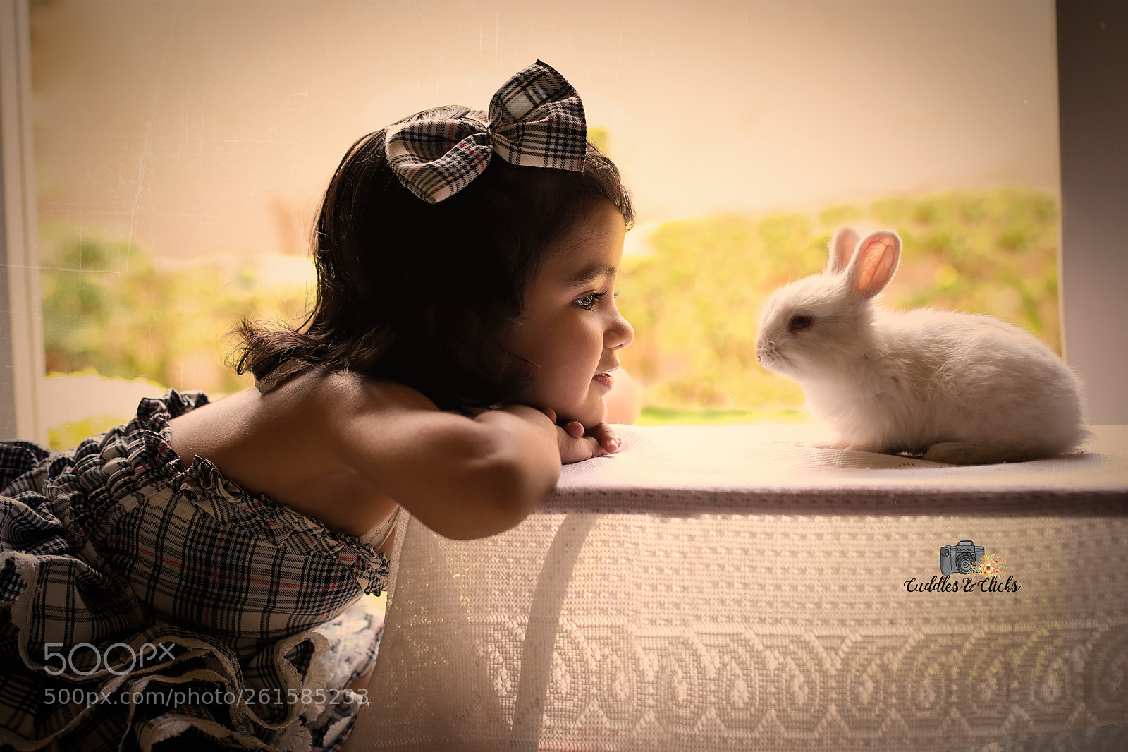 Canon EOS 6D Mark II sample photo. Girl and a rabbit photography