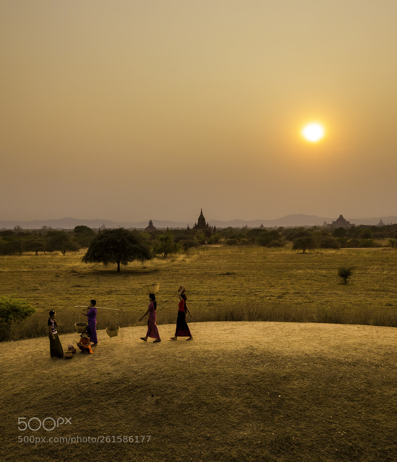 DJI FC220 sample photo. Bagan sunset photography