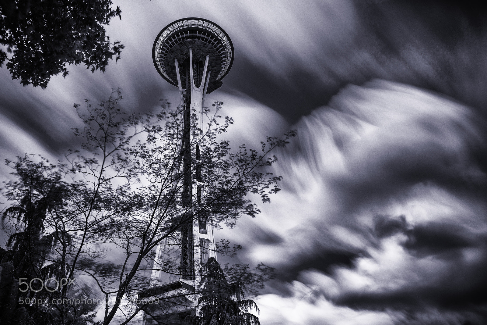 Canon EOS 5D Mark IV sample photo. Seattle space needle long photography