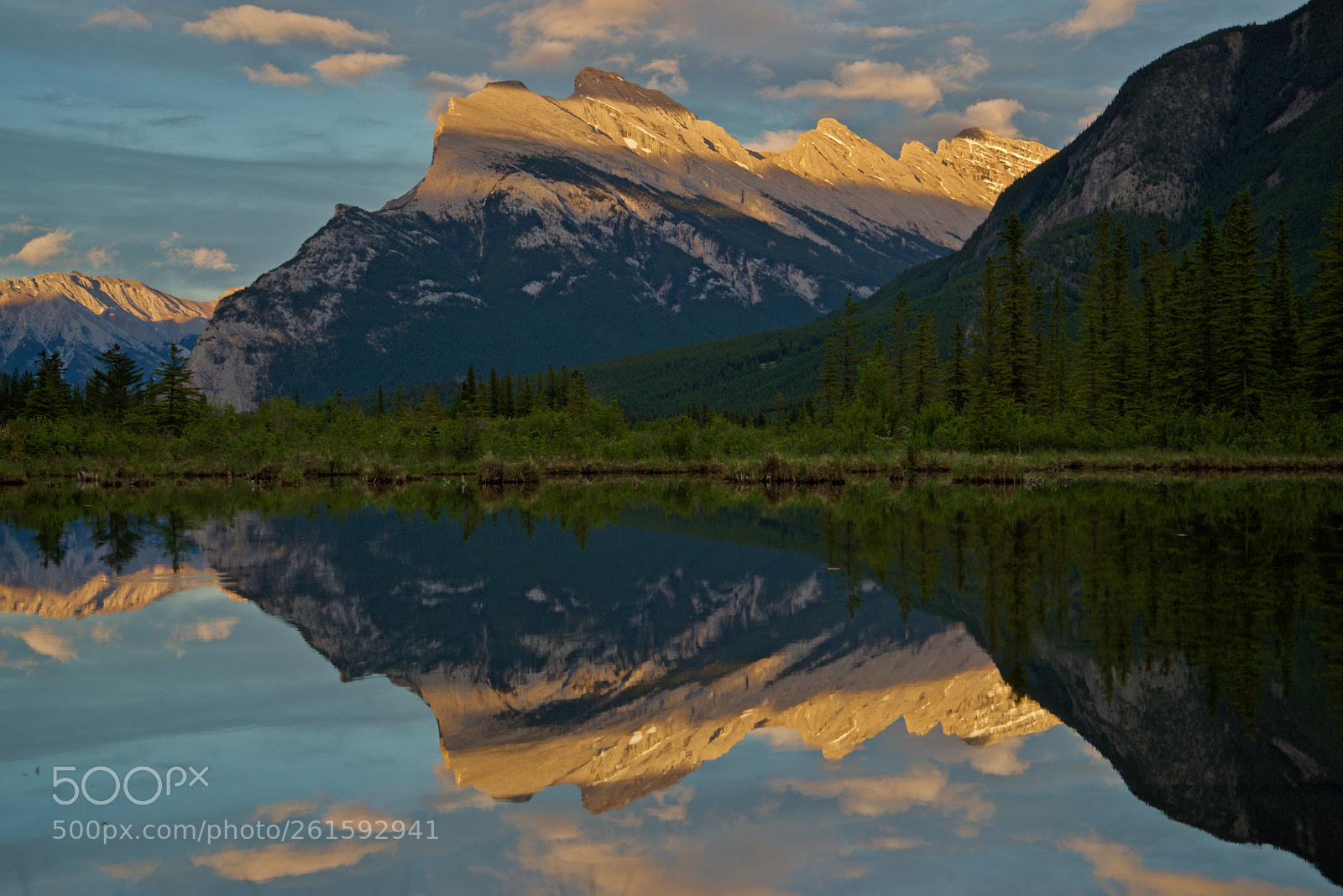 Nikon D800 sample photo. Mt.rundle during sunset light photography