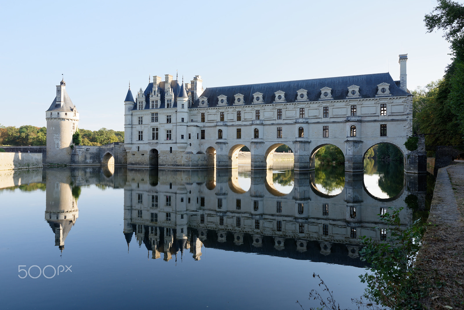 Nikon D810 + Tamron SP 24-70mm F2.8 Di VC USD sample photo. Chenonceaux, chateau de chenonceau, fluss le cher, spiegelung photography