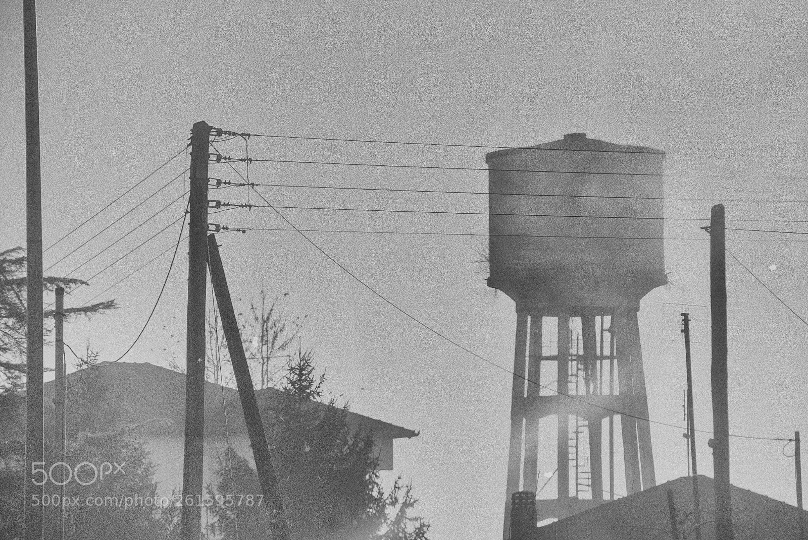 Nikon D80 sample photo. Water tower photography