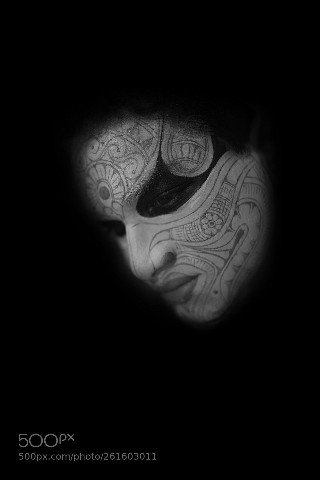 Nikon D750 sample photo. Theyyam black and white photography