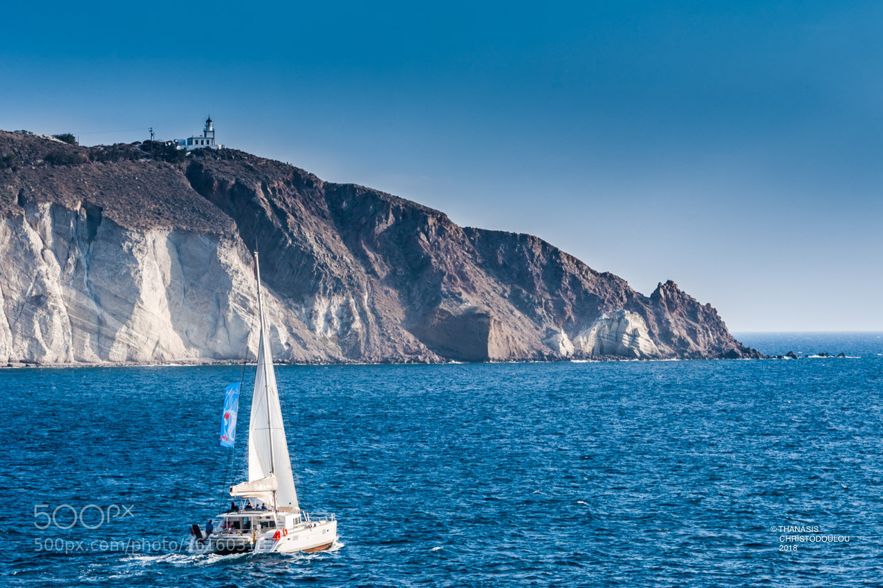 Nikon D700 sample photo. Santorini–thira lighthouse photography