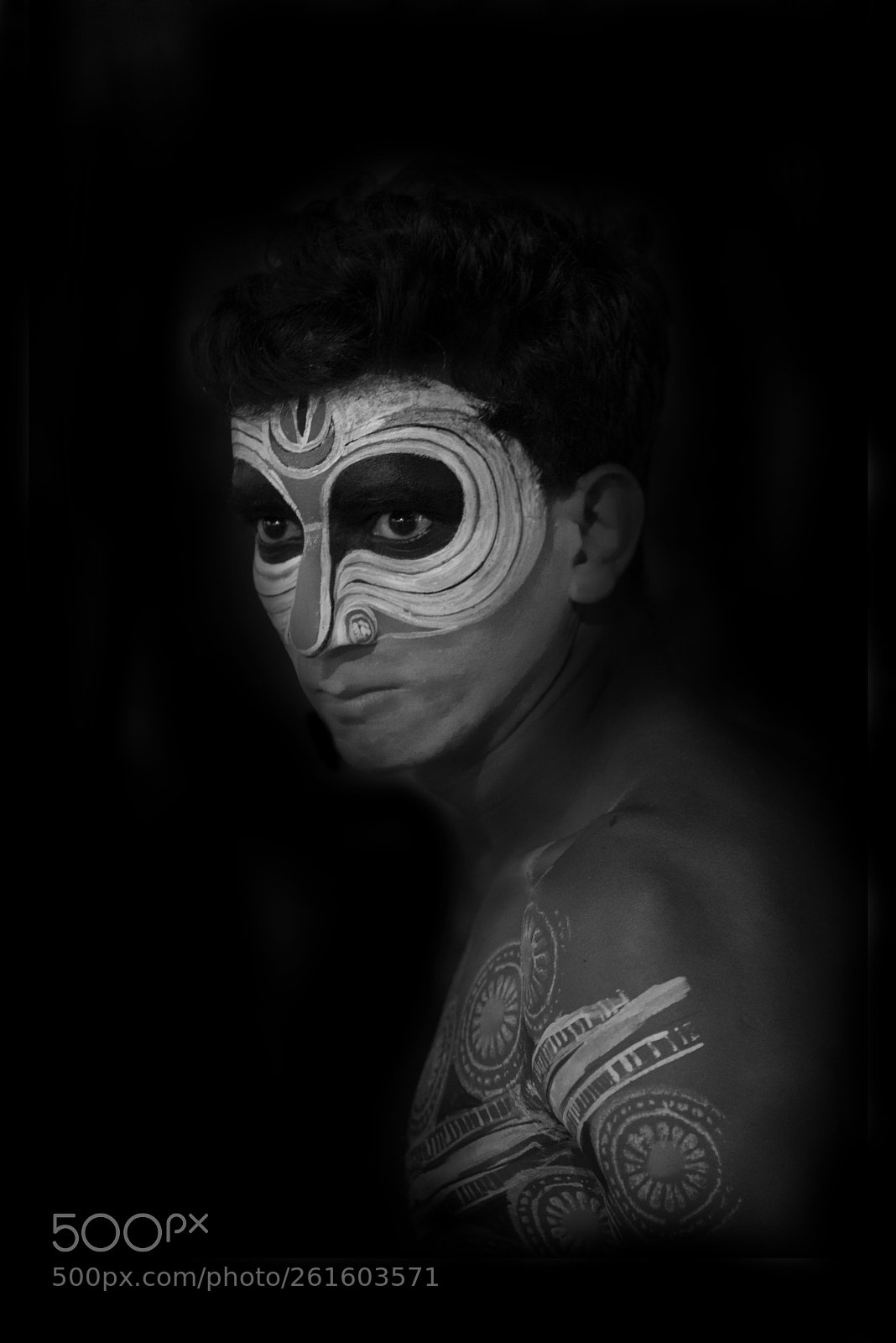 Nikon D750 sample photo. Theyyam black and white photography