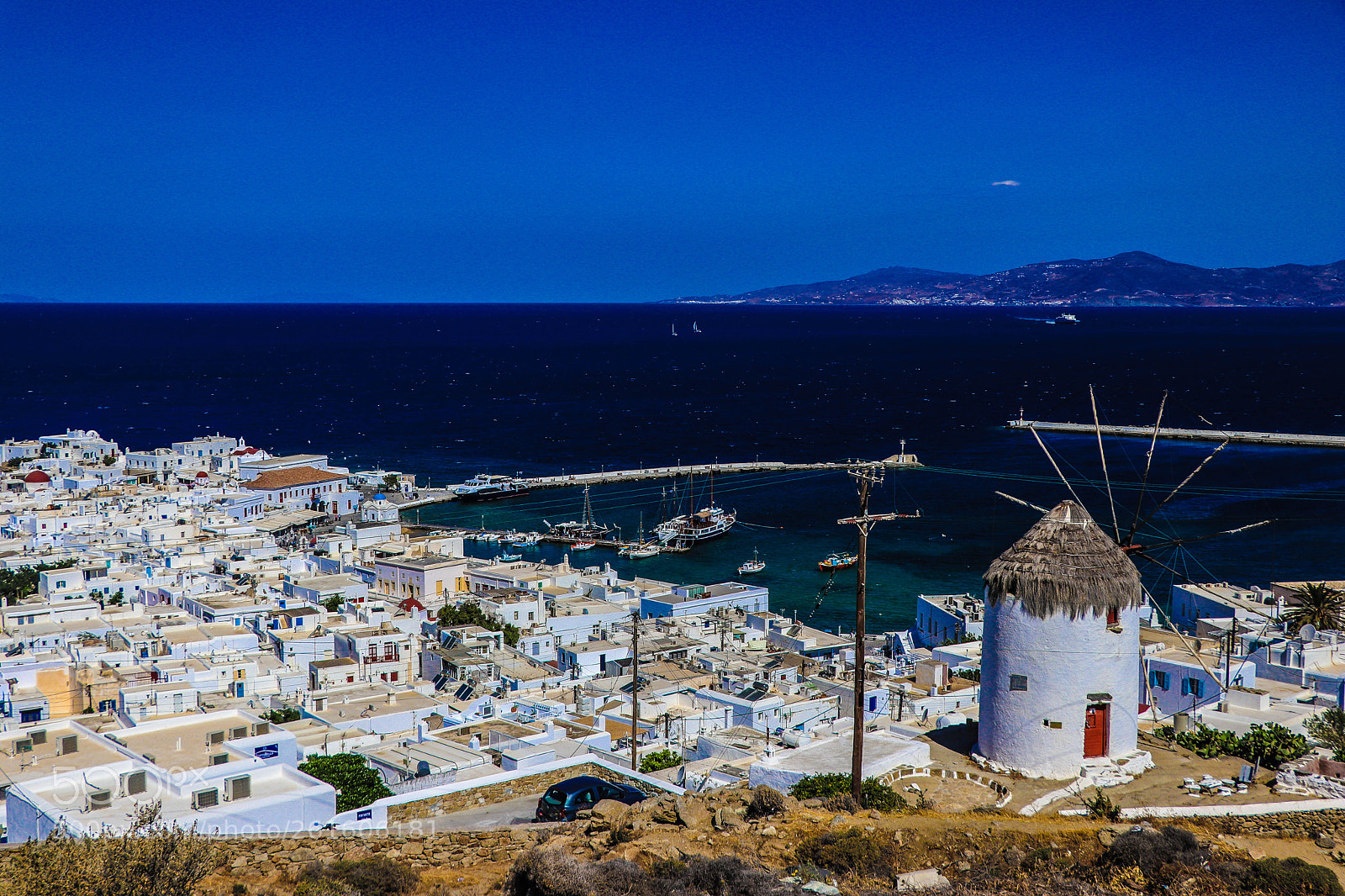 Canon EOS 80D sample photo. Mykonos town view photography