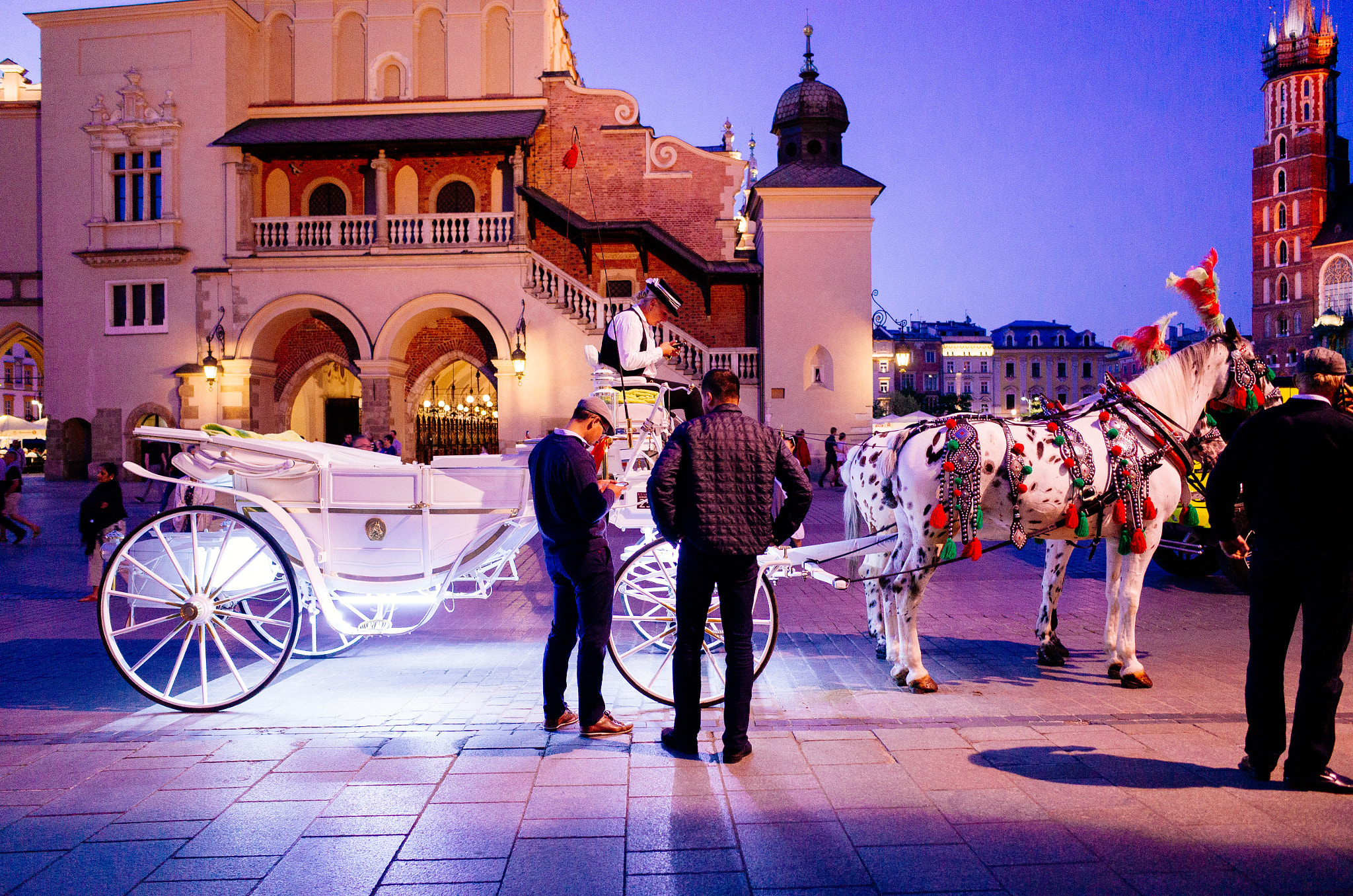 Ricoh GR sample photo. Coach at the main square in krakow photography