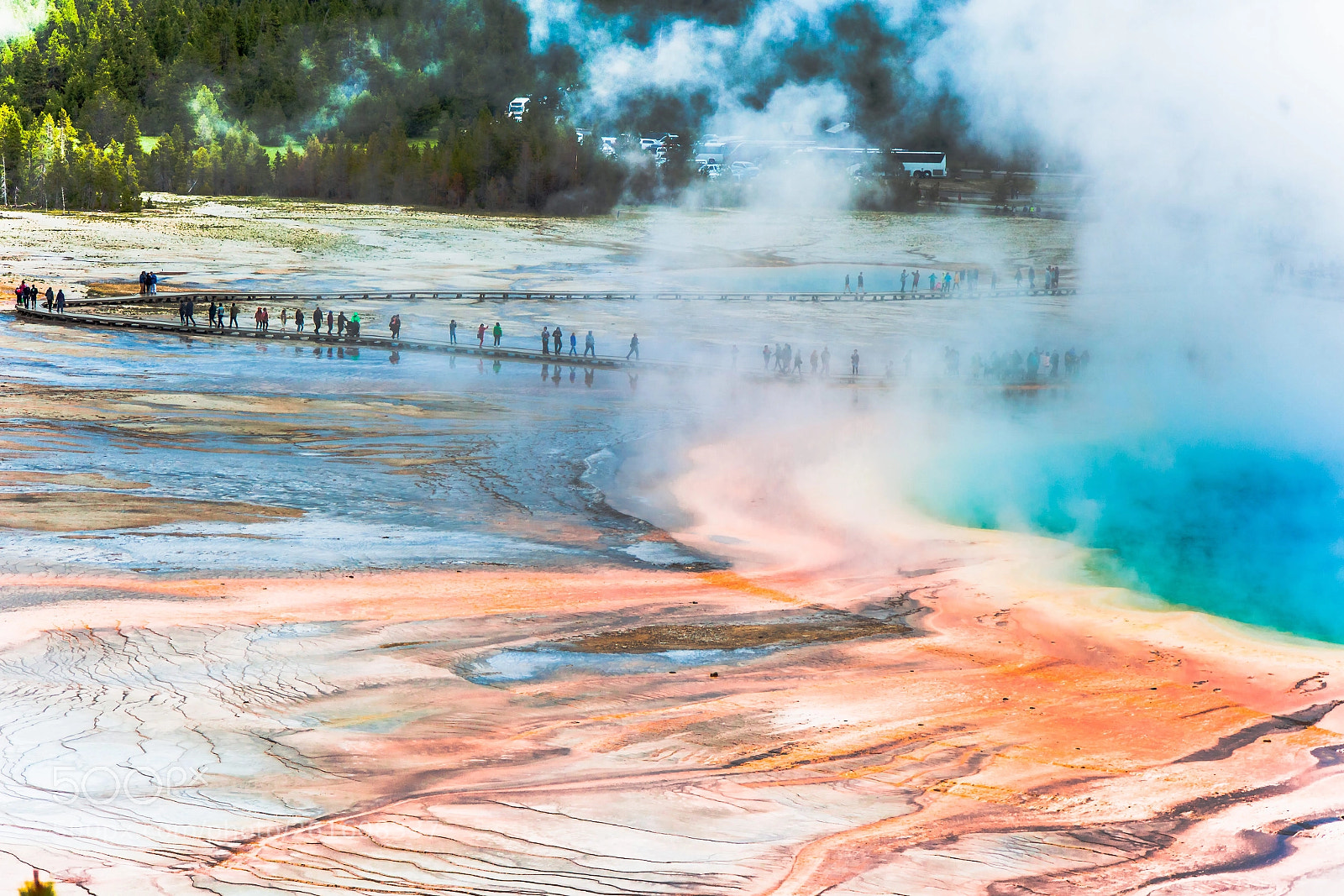 Canon EOS 5D Mark II sample photo. Grand prismatic and board photography