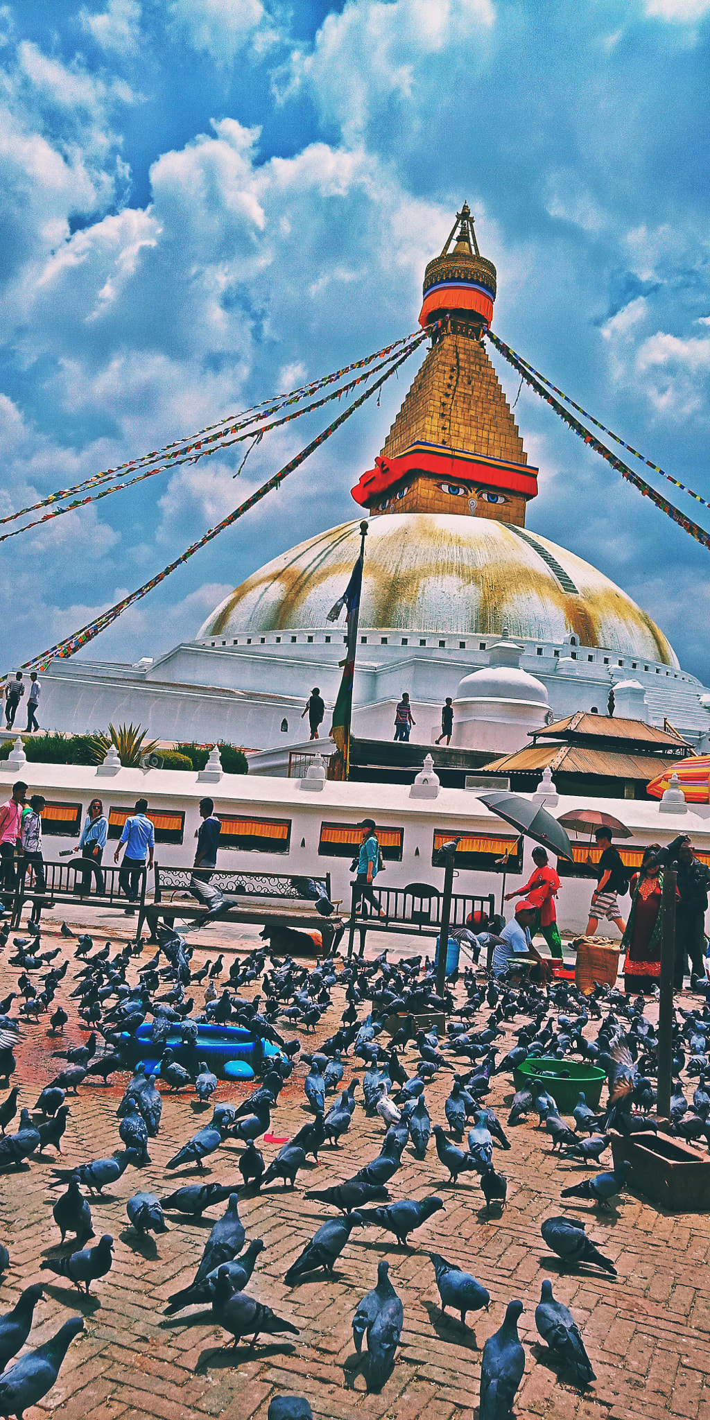 OPPO A83 sample photo. Baudha temple at kathmandu. photography